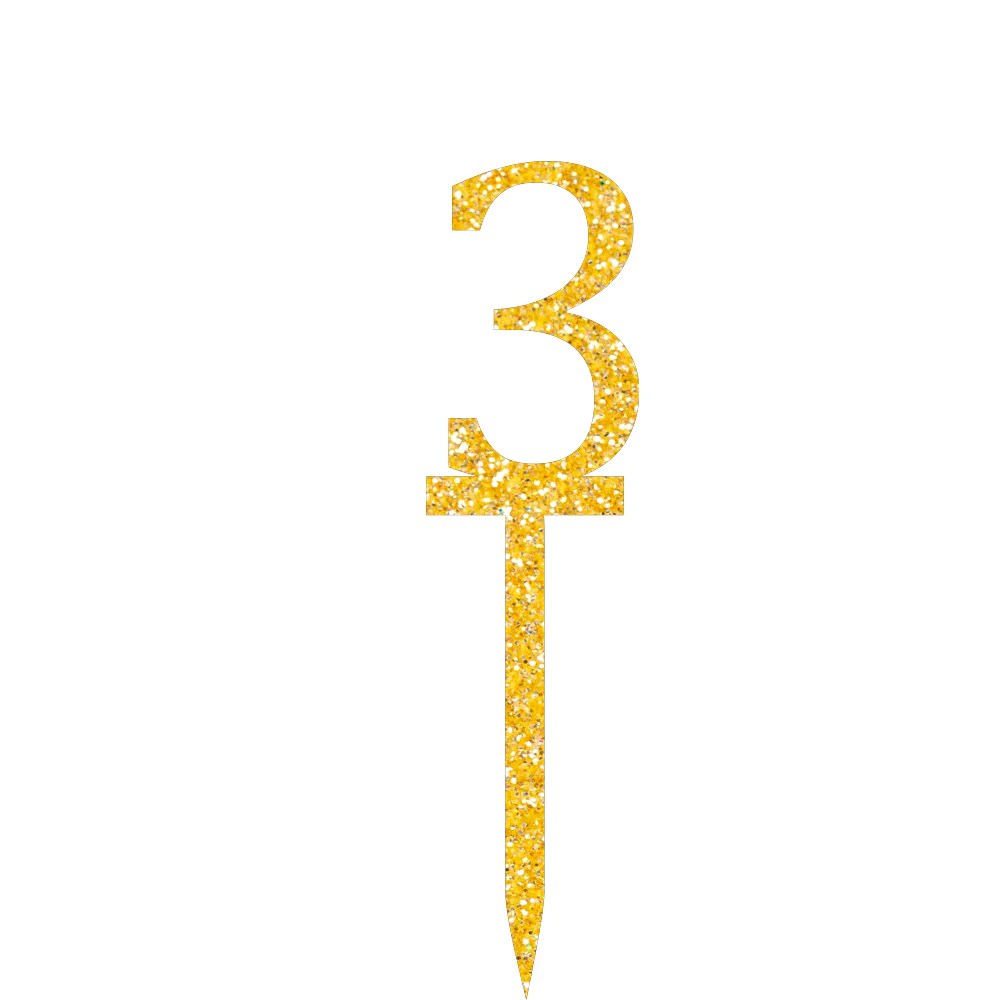 3 Number Cake Topper - Image 3