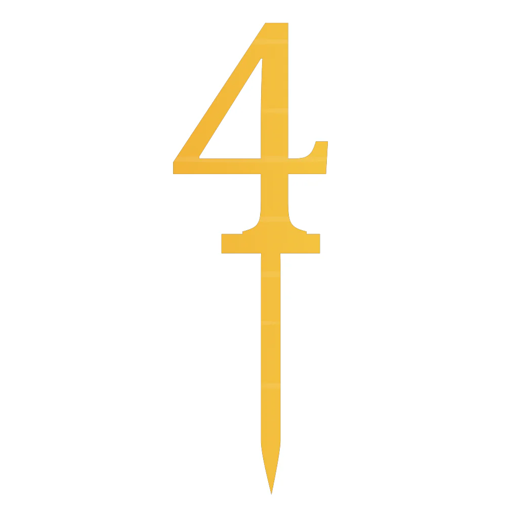 4 Number Cake Topper - Image 2