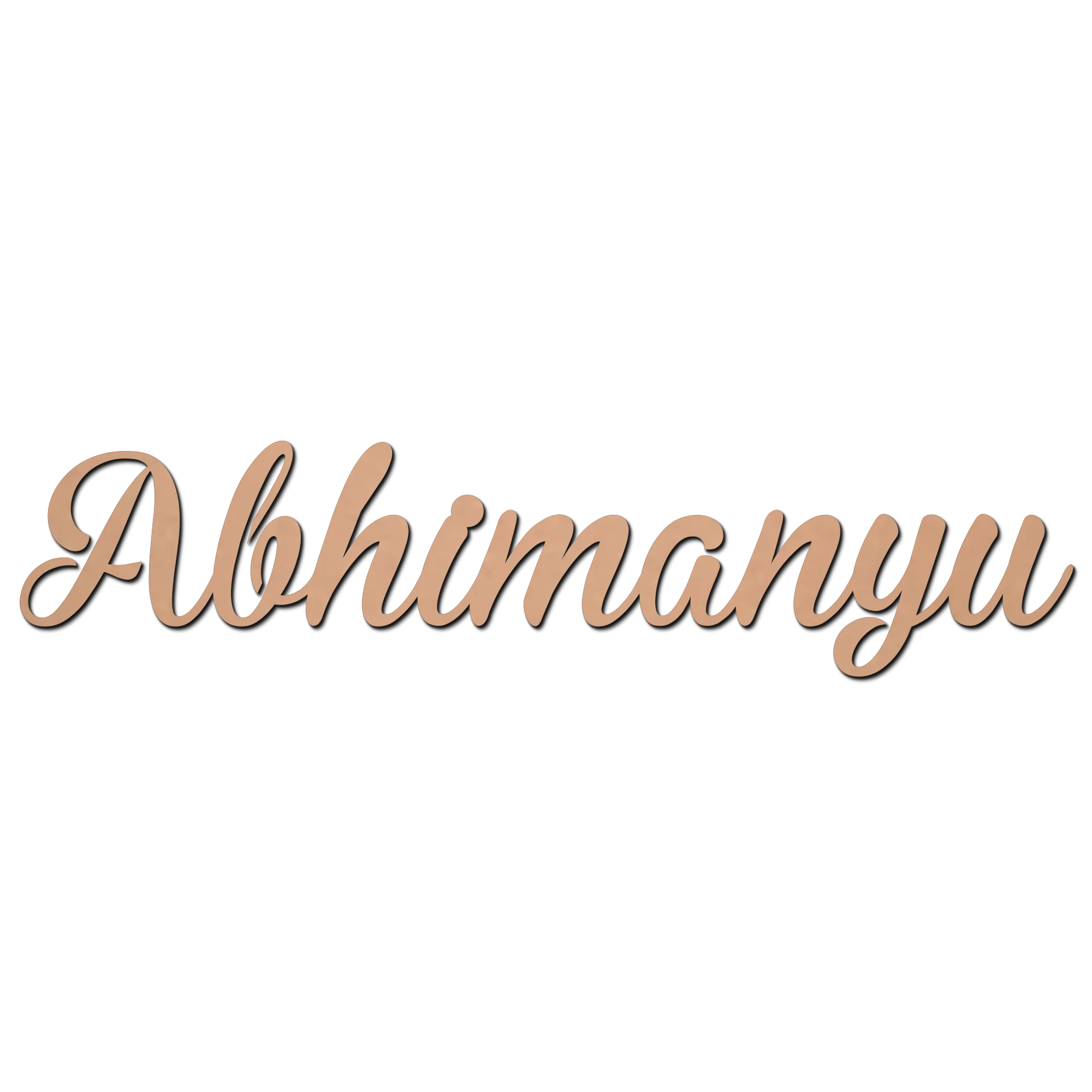 Abhimanyu Name Cutting MDF Cutouts for Art and Craft Work / Craft Shapes
