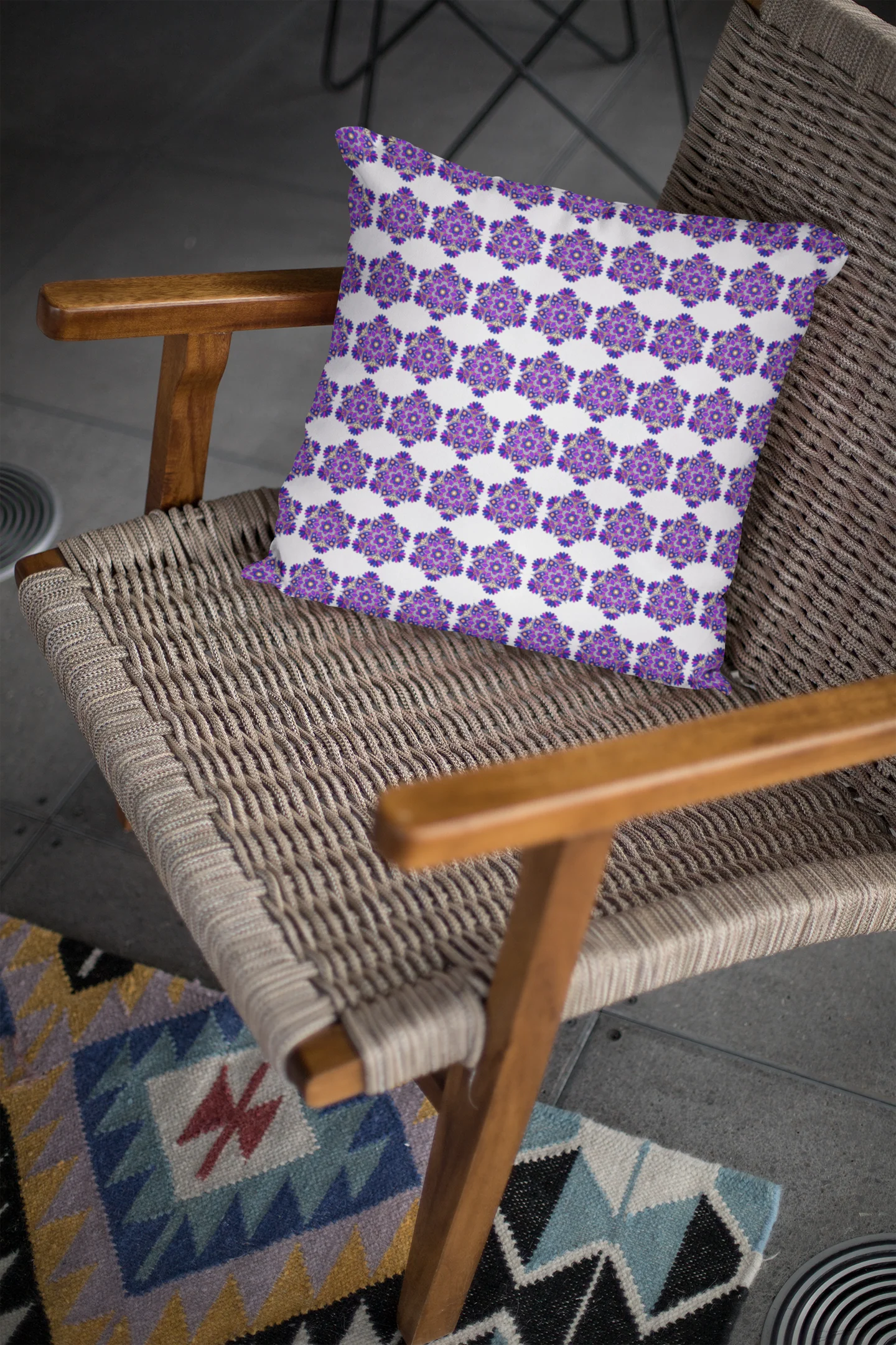 Flower Beautiful Printed Cushion - Image 3