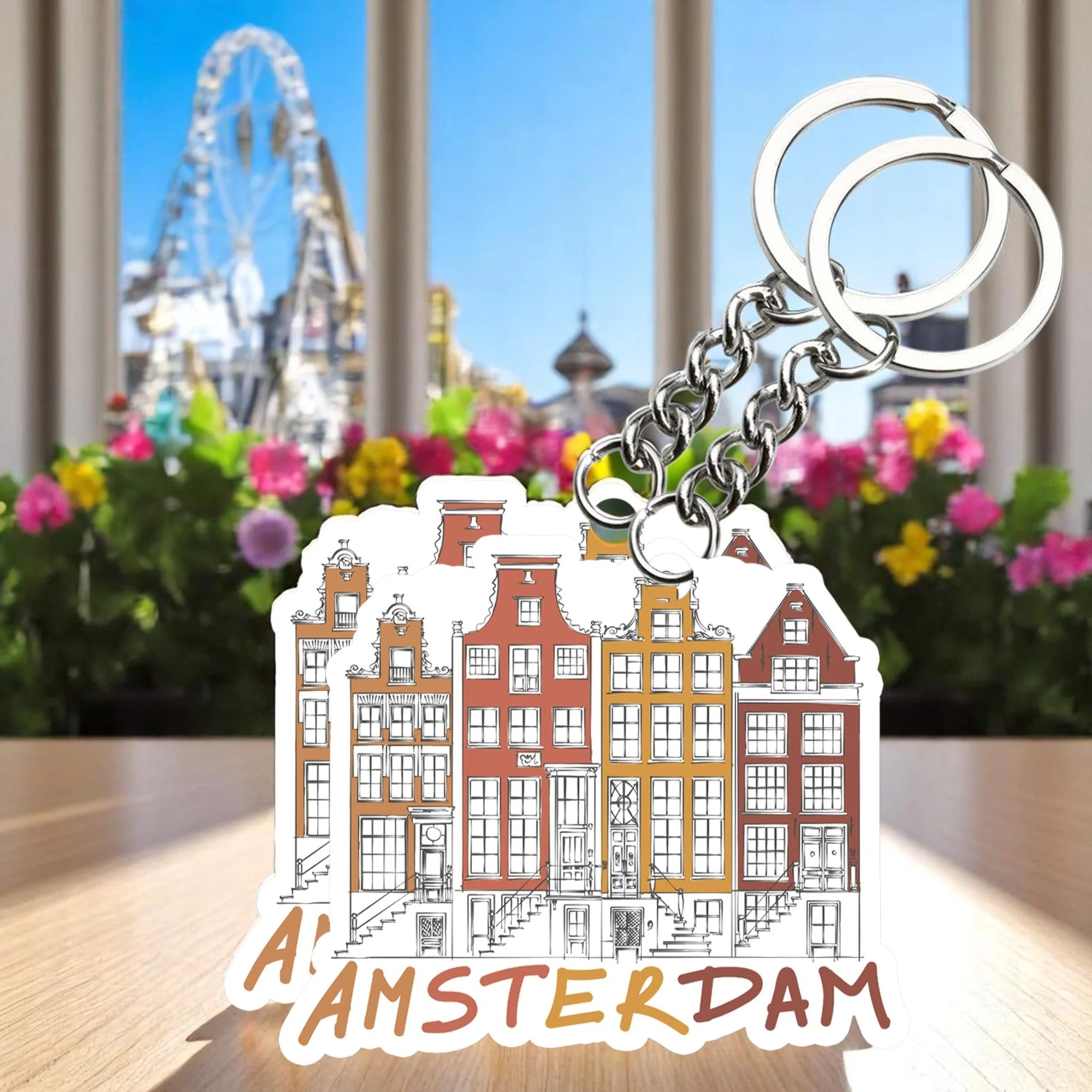 Amsterdam Beautiful City Key chain ( Set of 2 )