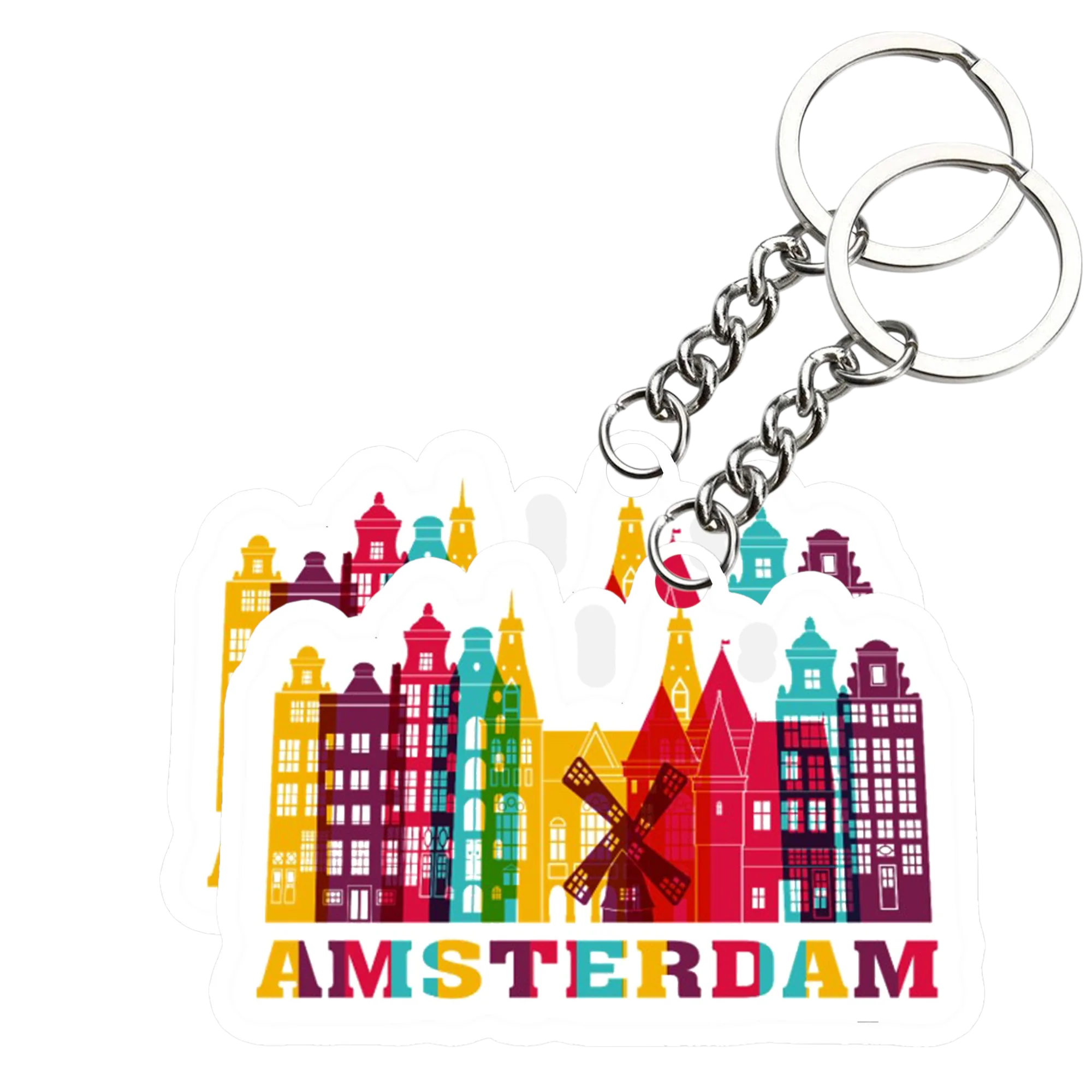 Amsterdam Beautiful City Key chain ( Set of 2 ) - Image 2