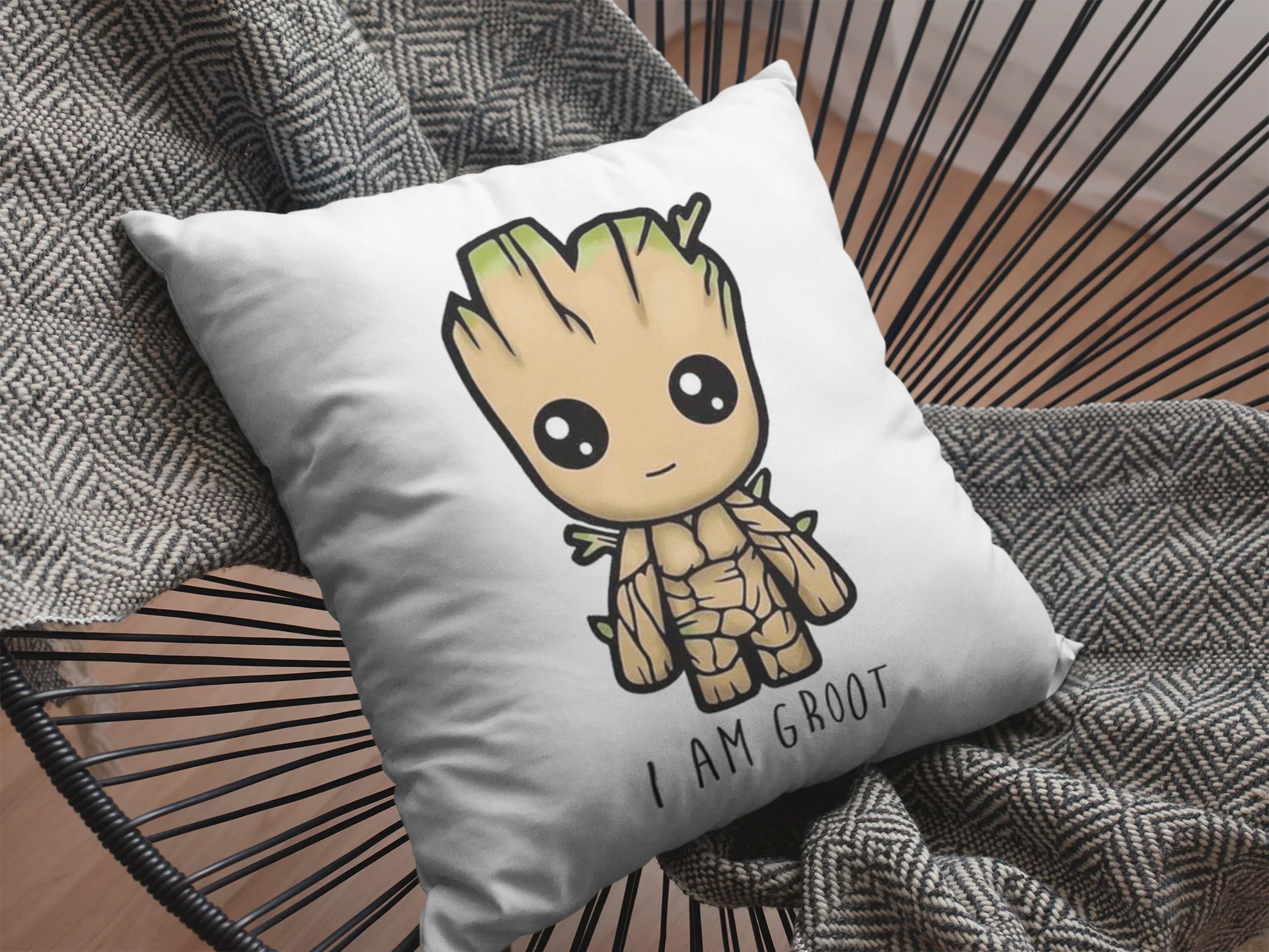 Baby Groot Printed Cushion - Image 2