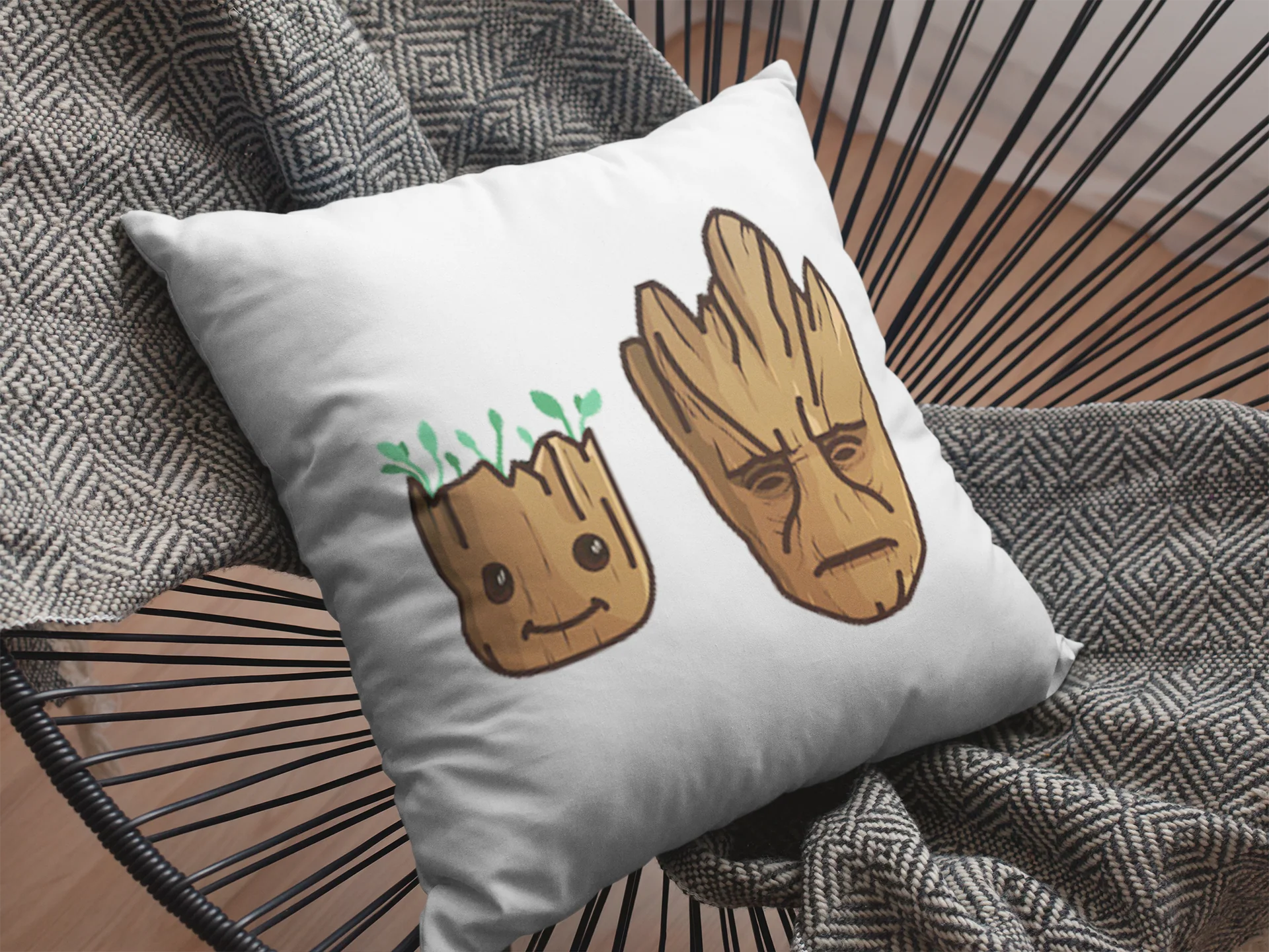 Baby Groot Printed Cushion - Image 2