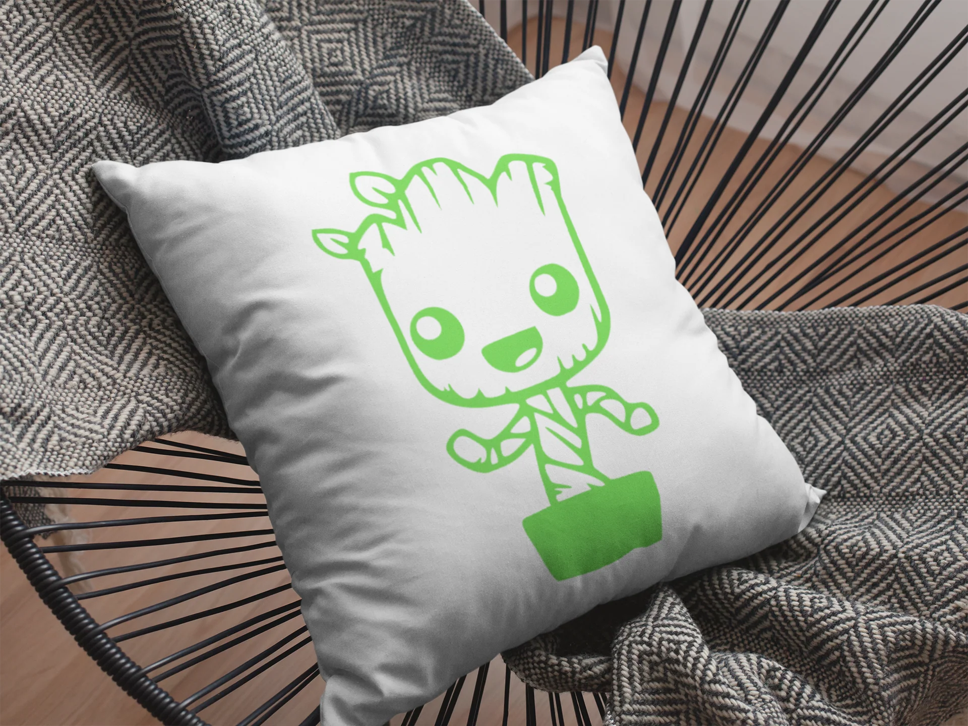 Baby Groot Printed Cushion - Image 2