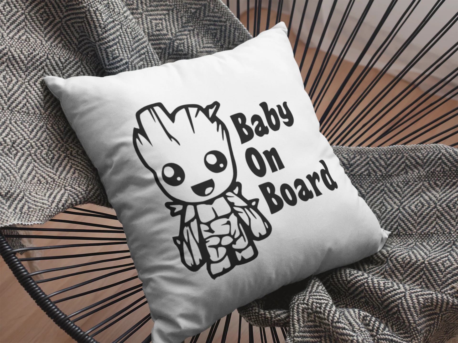 Baby Groot Printed Cushion - Image 2