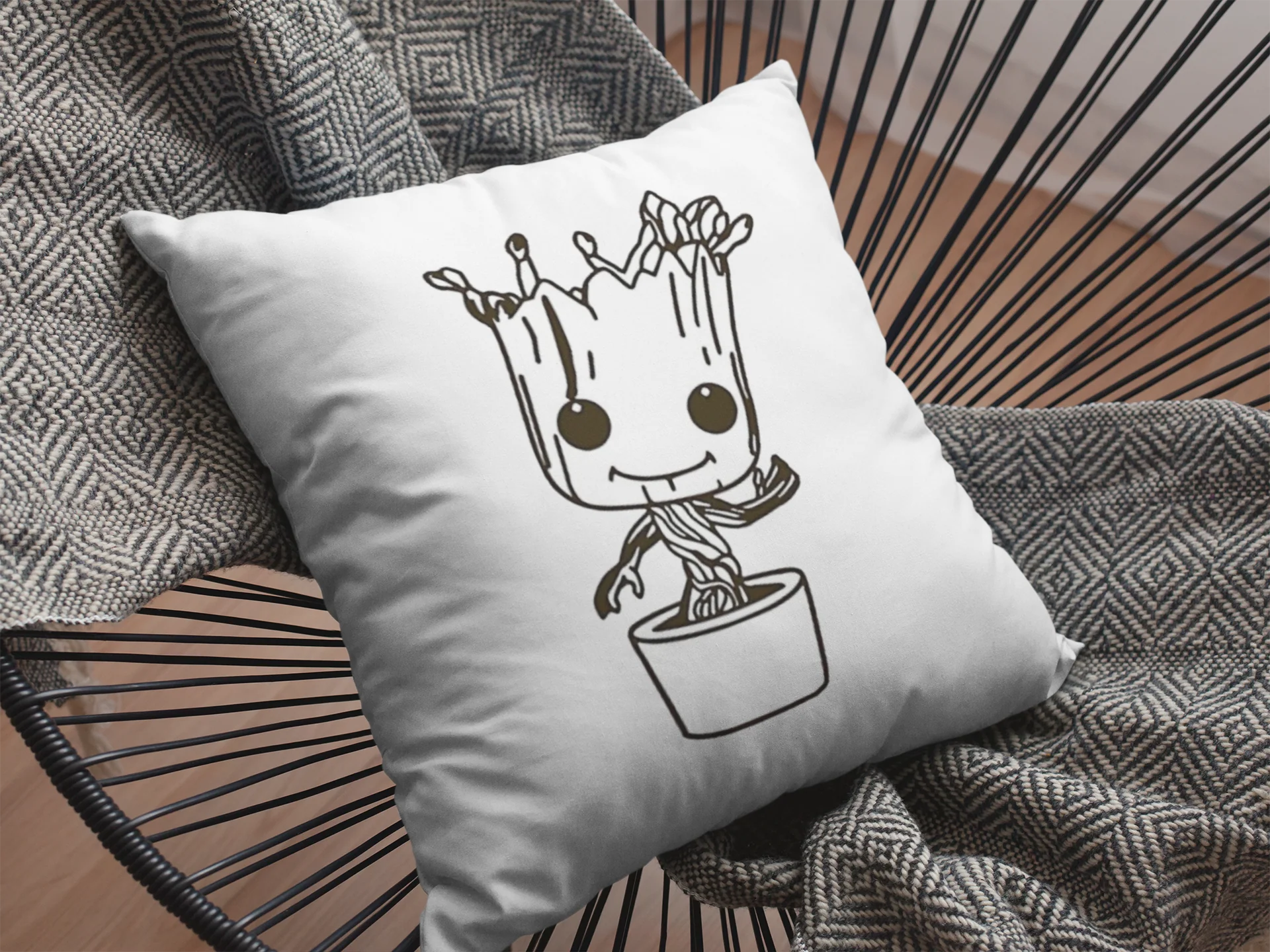 Baby Groot Printed Cushion - Image 2