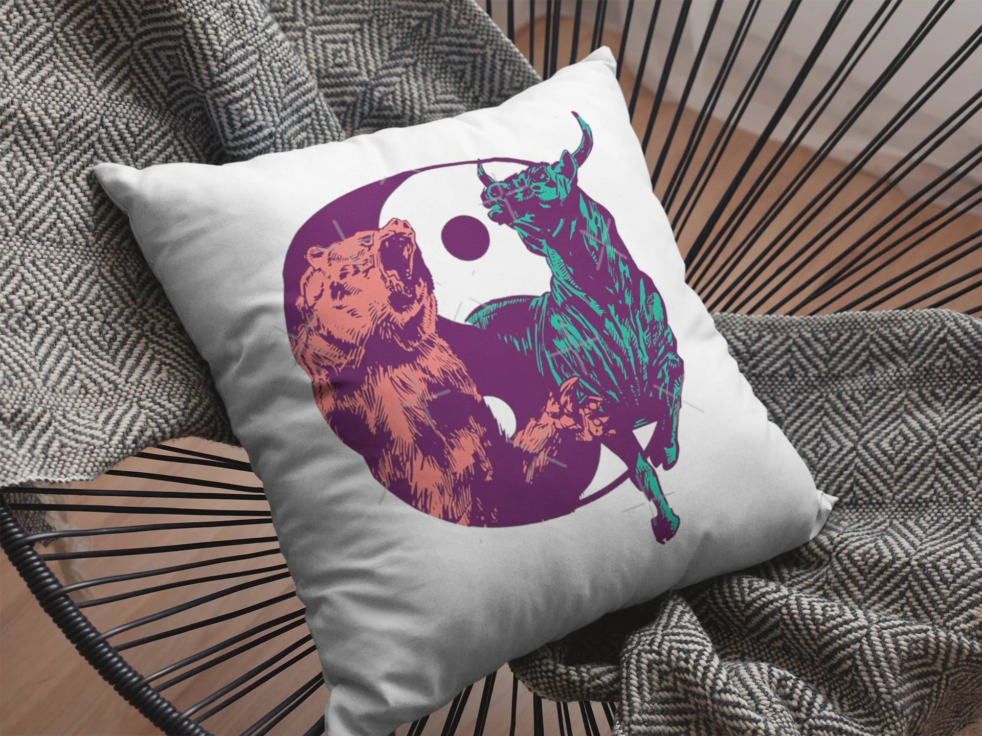 Bear Printed Cushion - Image 2