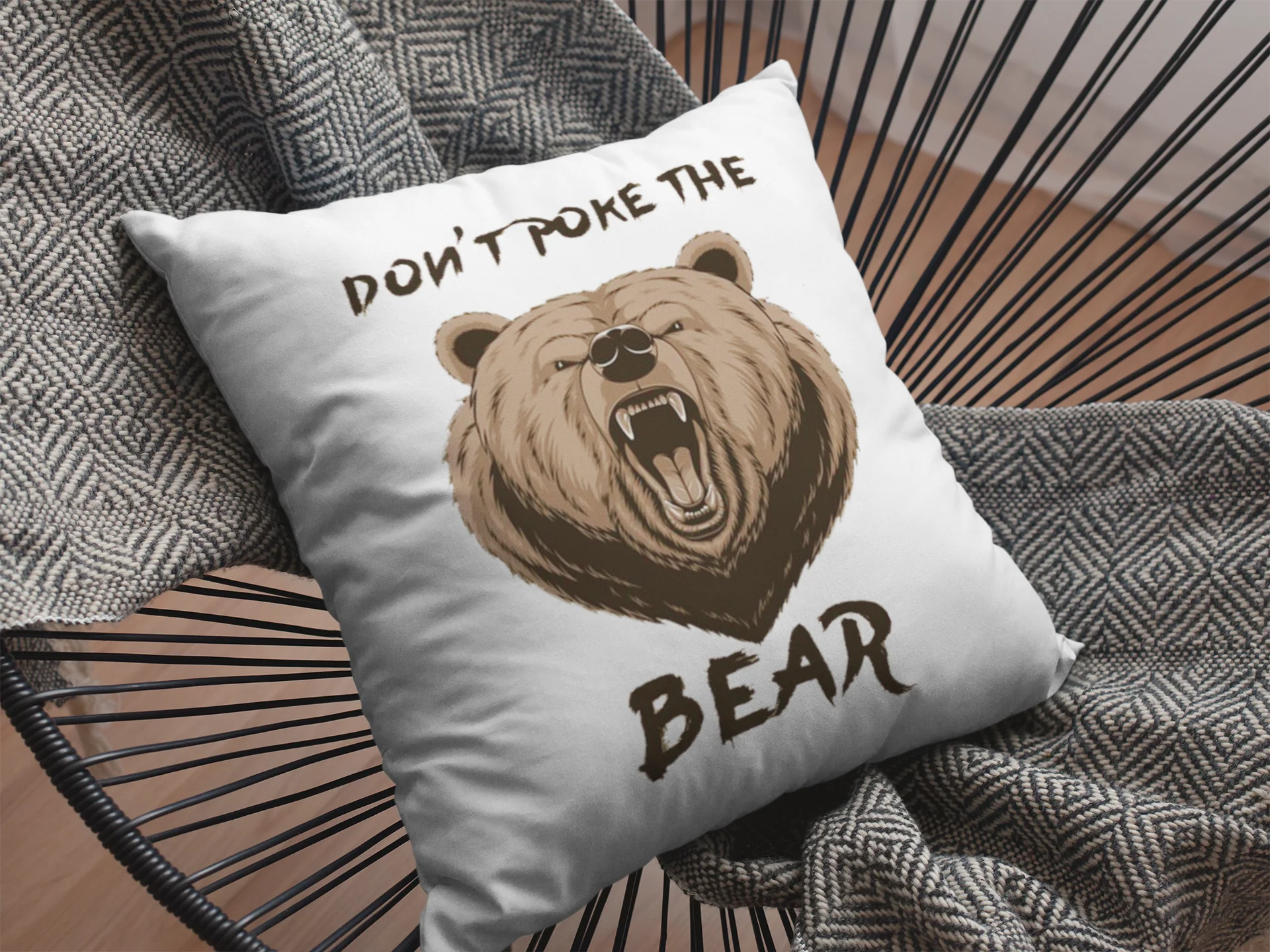 Bear Printed Cushion - Image 2