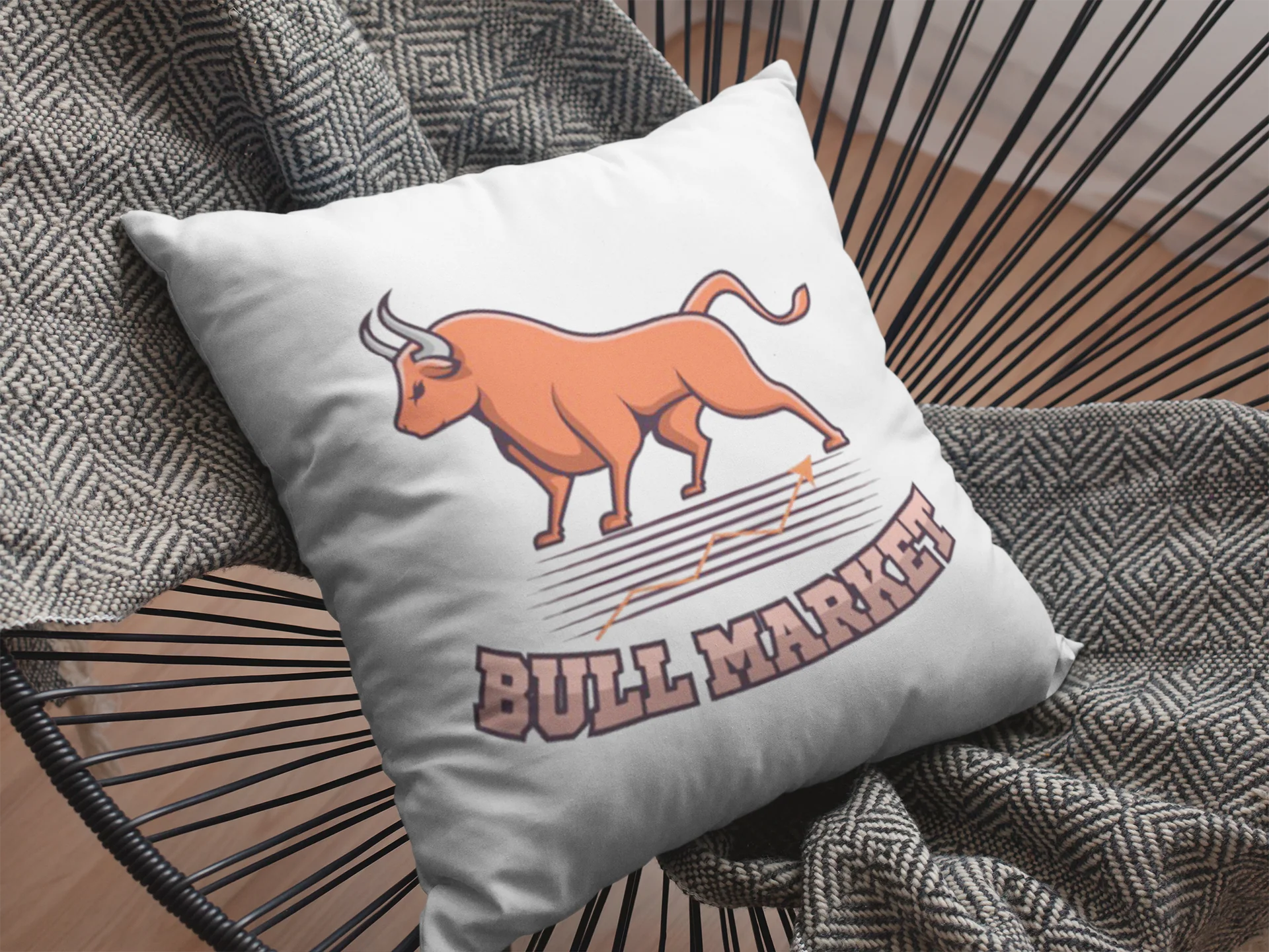 Bull Market Printed Cushion - Image 2