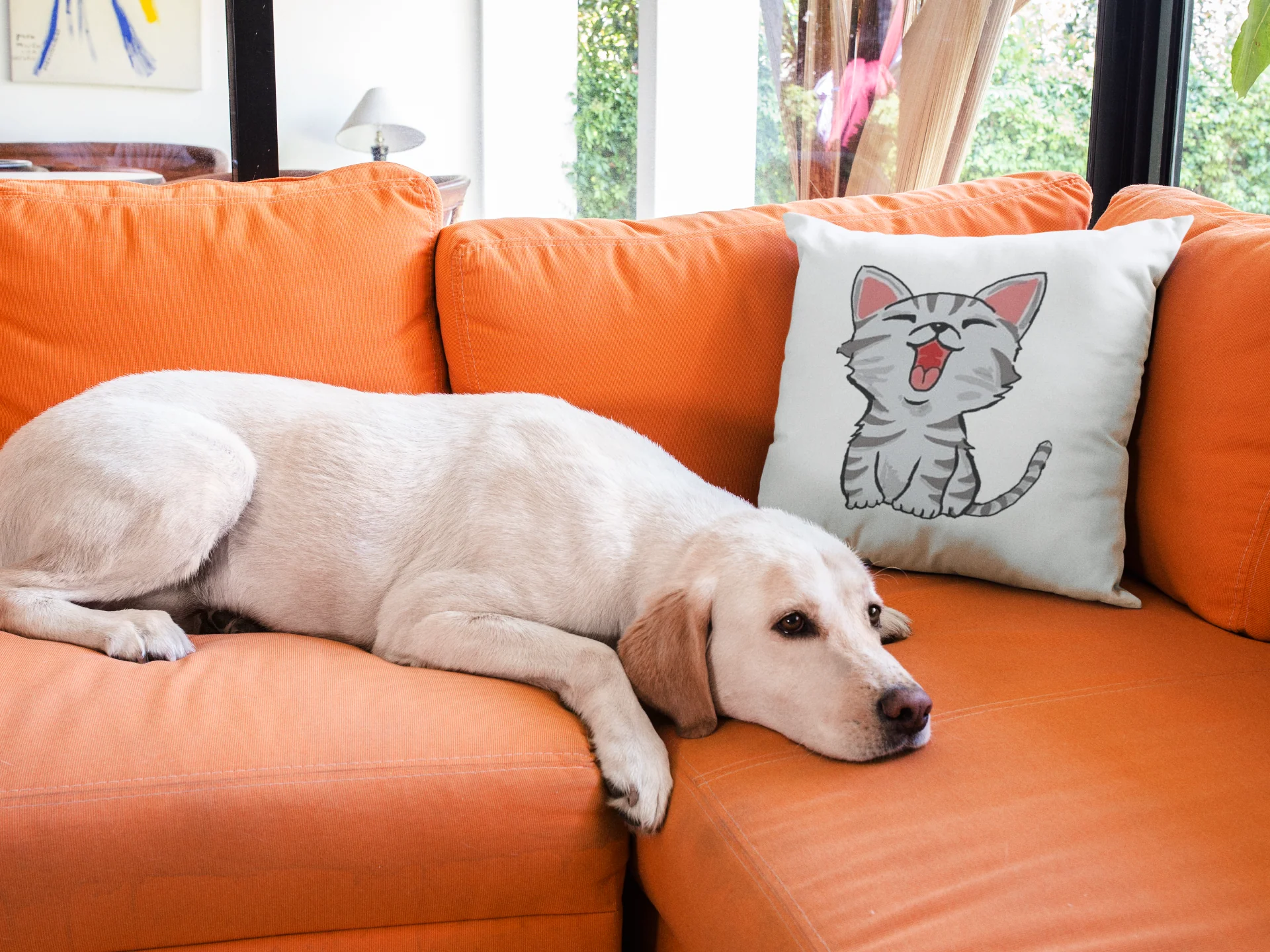 Cat Printed Cushion - Image 3