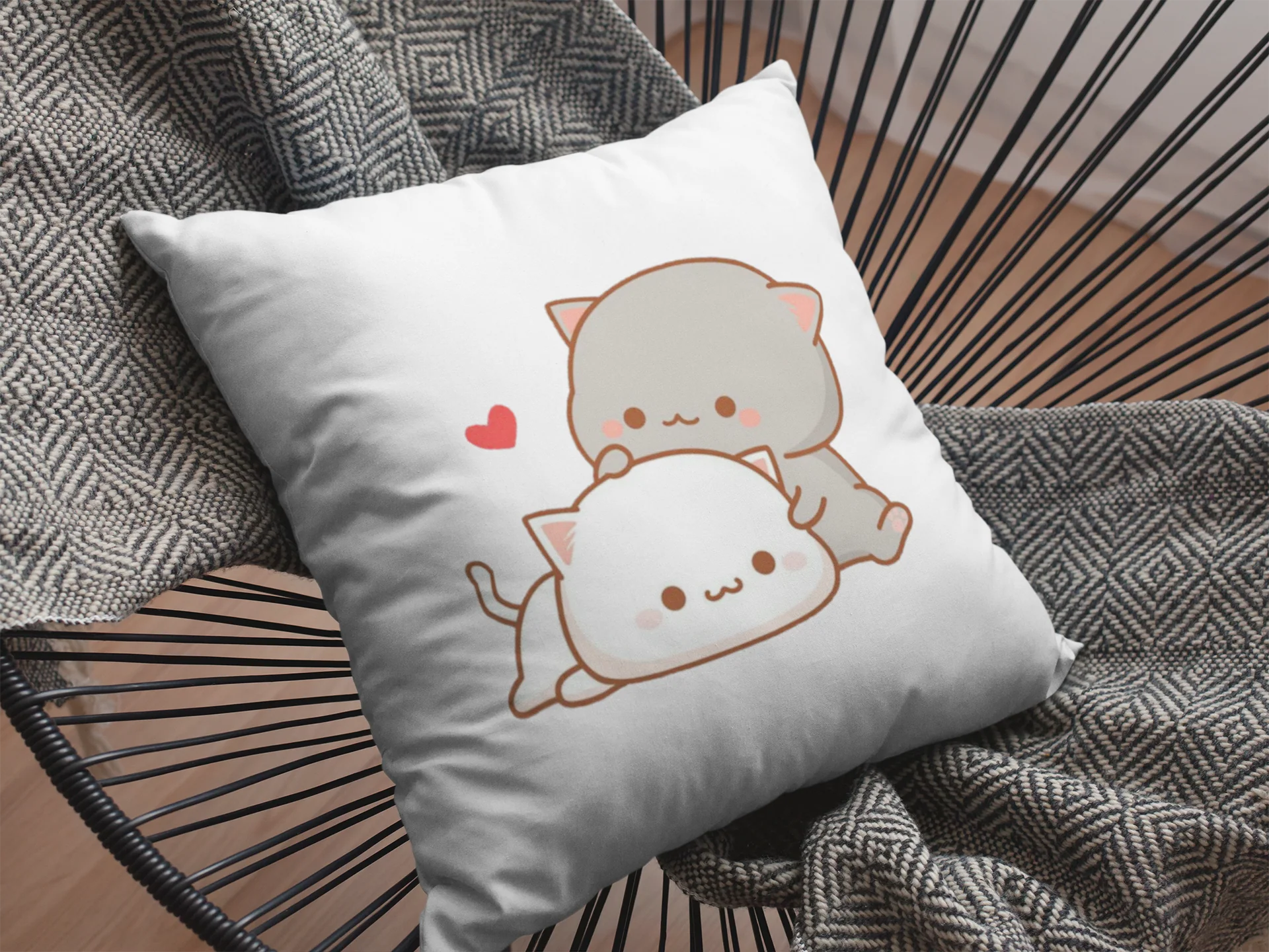 Mocha Bear Printed Cushion - Image 2