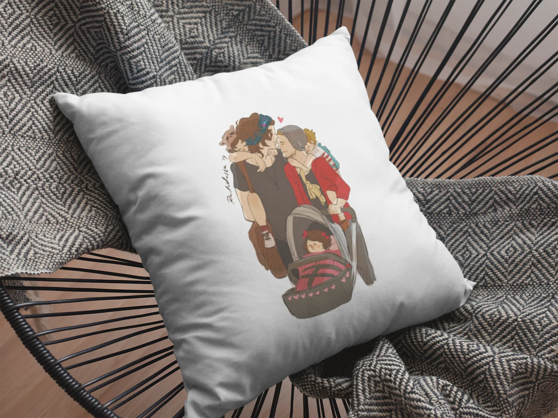Couple Printed Cushion - Image 2