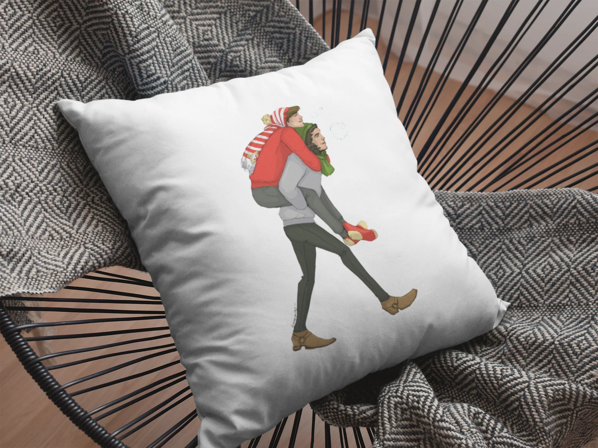 C ouple Printed Cushion - Image 2
