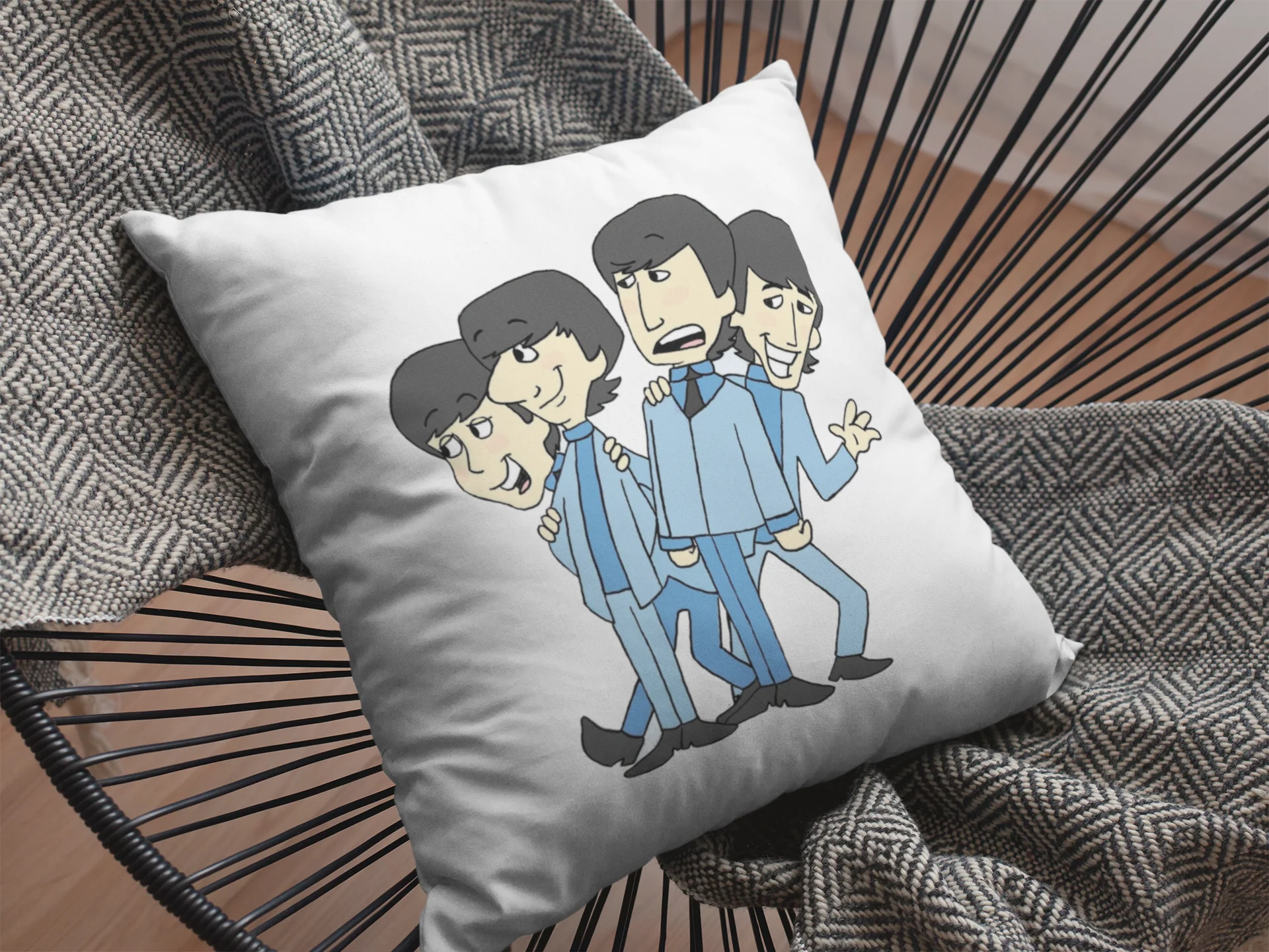 Beatles Printed Cushion - Image 2
