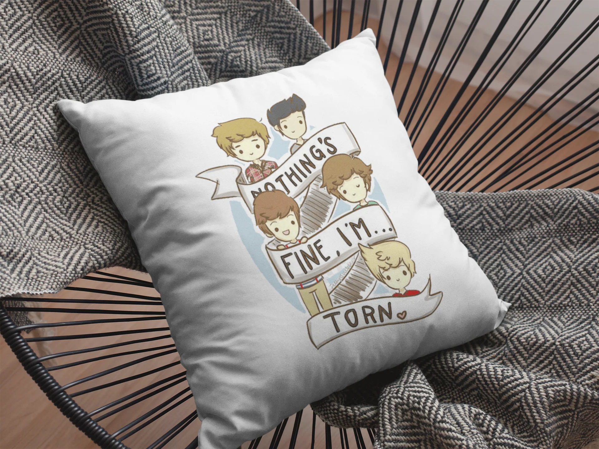 One Direction Printed Cushion - Image 2