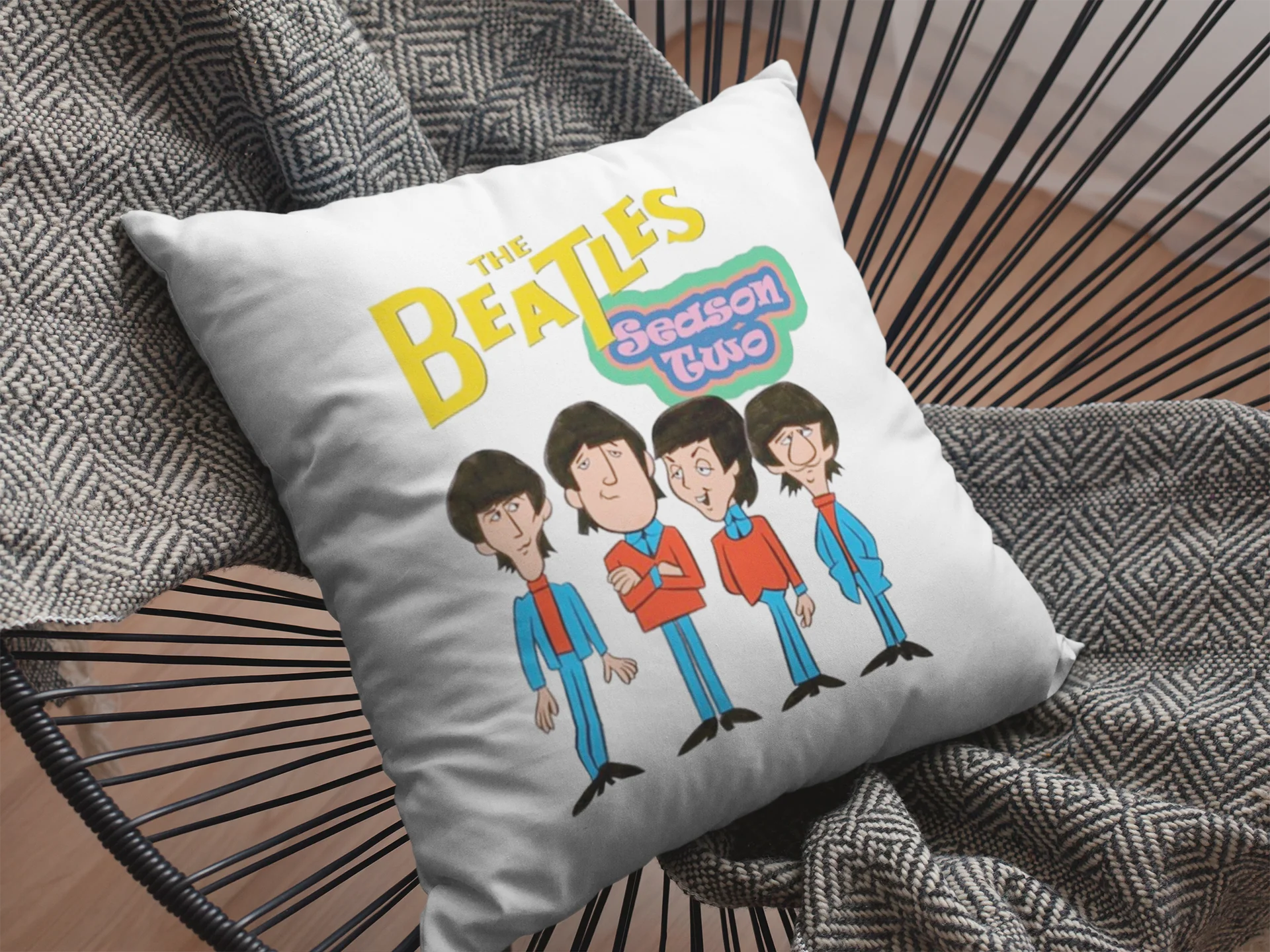 Beatles Printed Cushion - Image 2