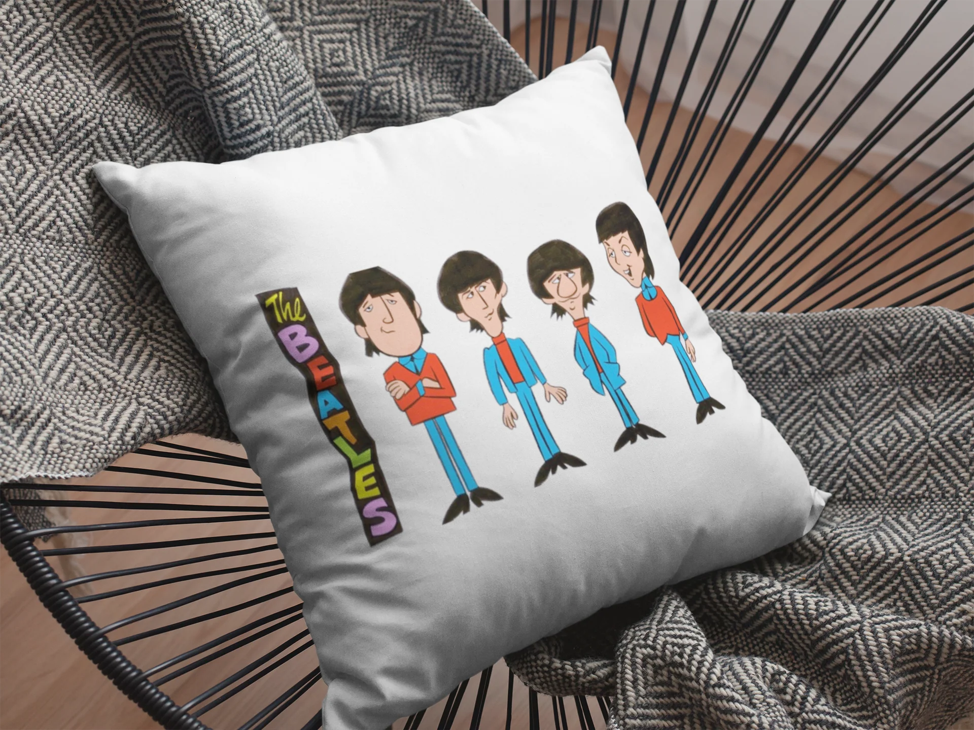 Beatles Printed Cushion - Image 2