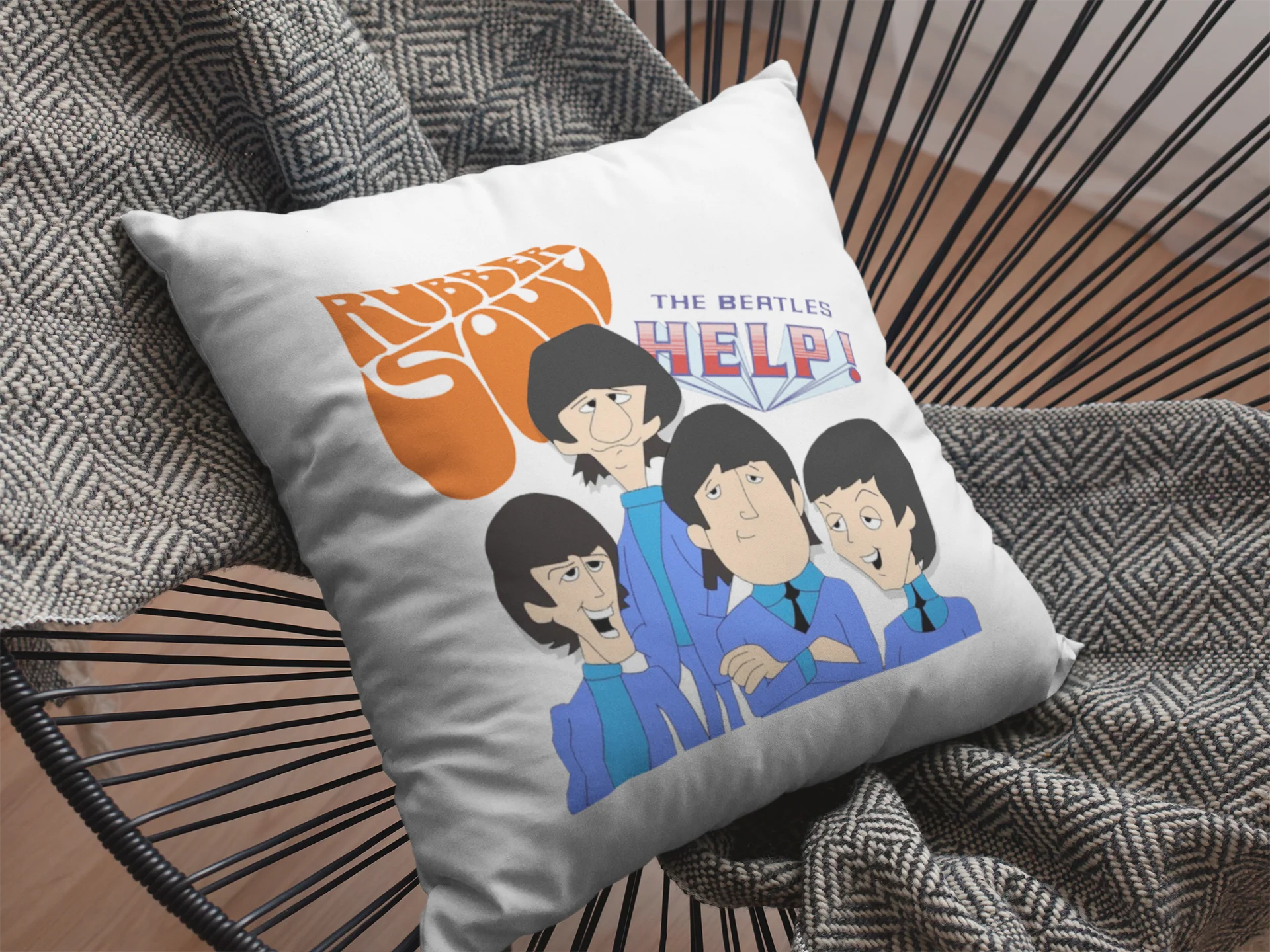 Beatles Printed Cushion - Image 2