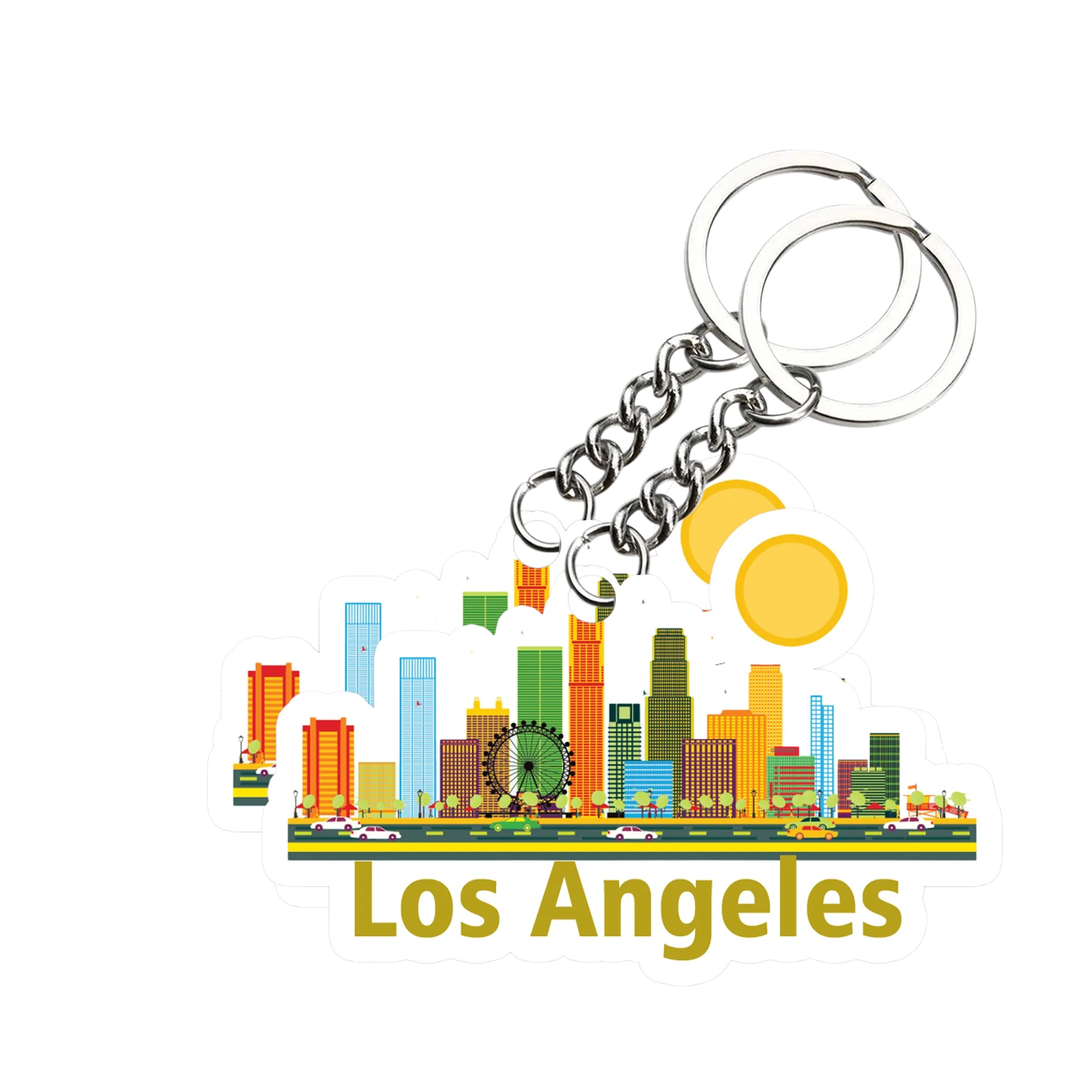 Beautiful Los Angeles Key chain ( Set of 2 ) - Image 2
