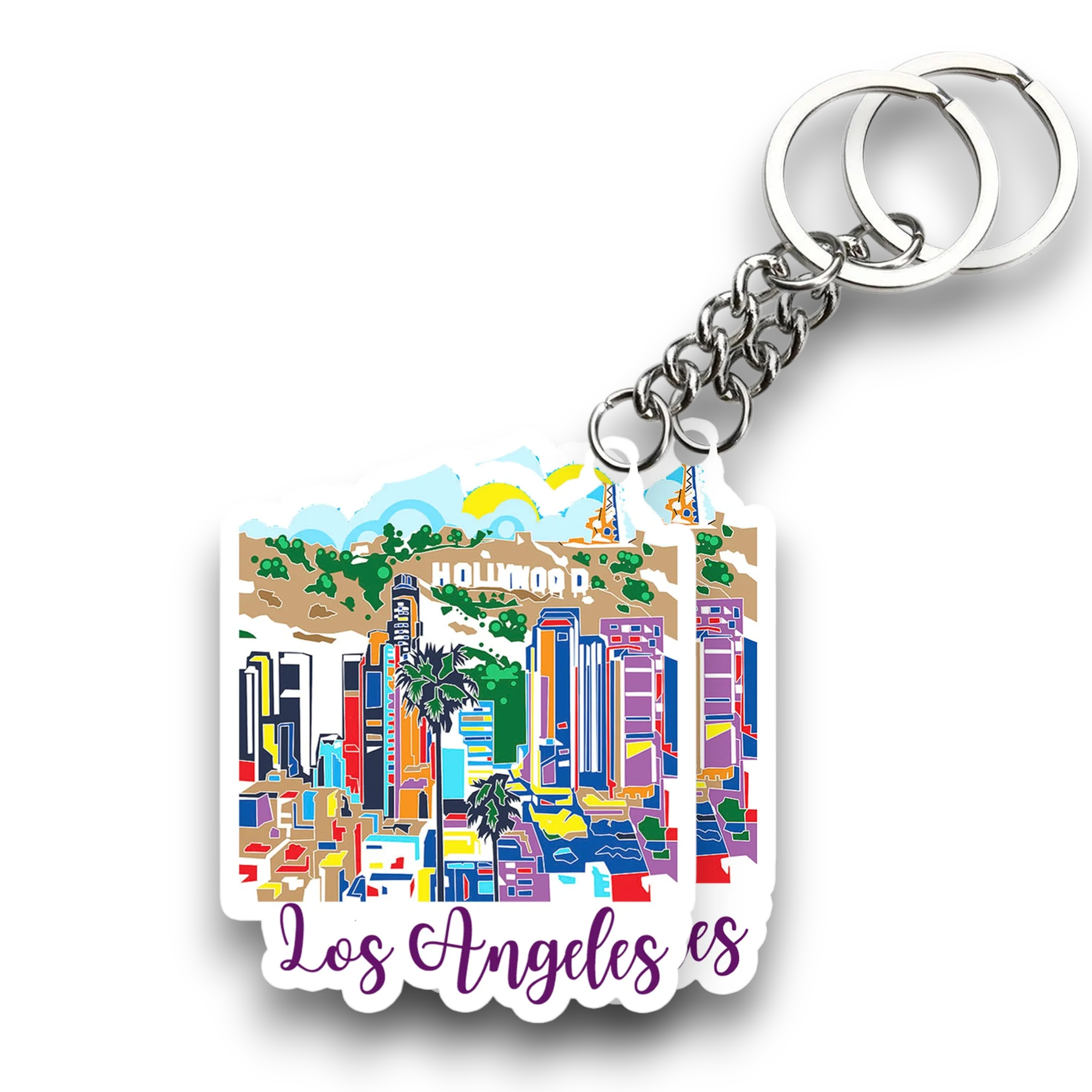 Beautiful Los Angeles Key chain ( Set of 2 ) - Image 2