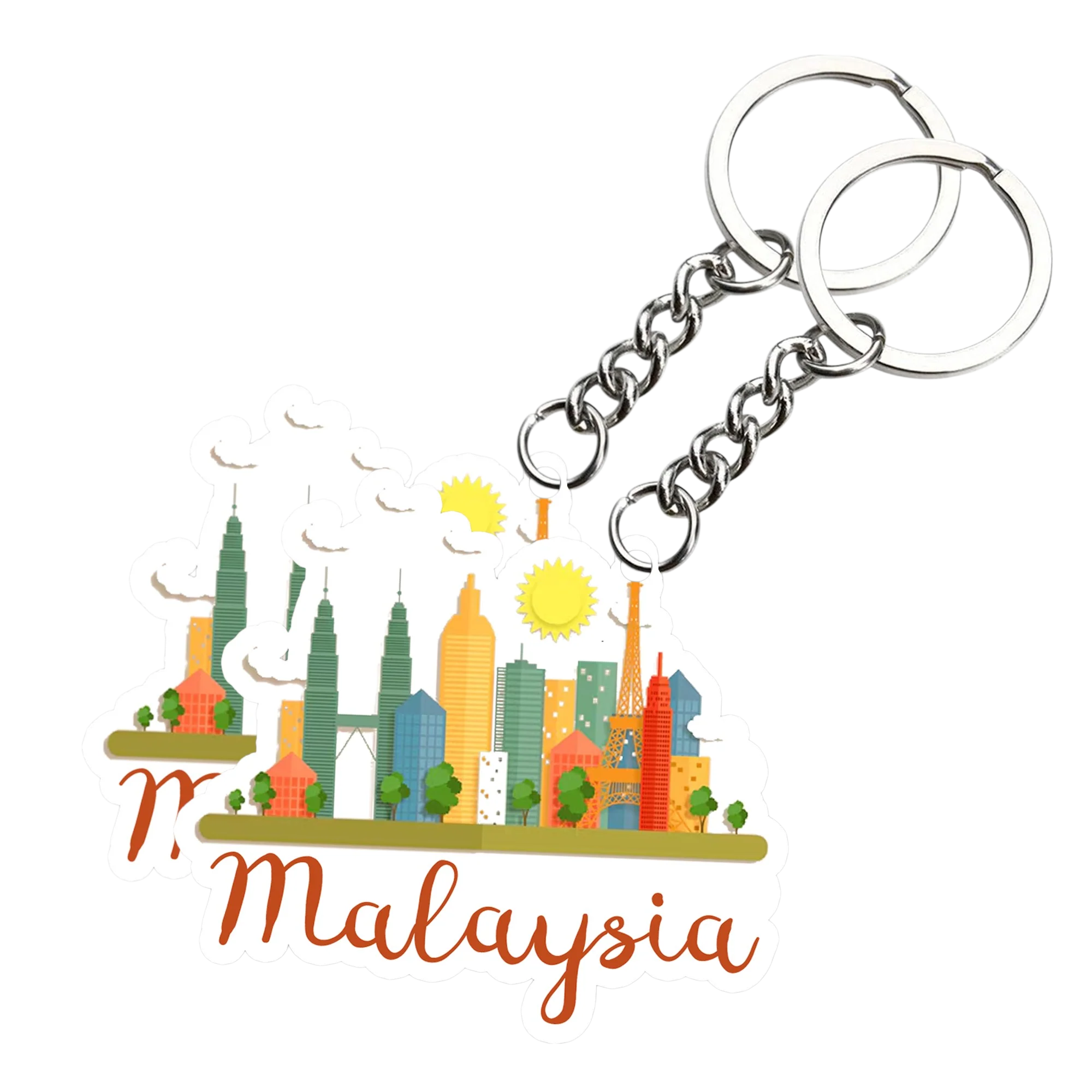 Beautiful Malaysia Key chain ( Set of 2 ) - Image 2