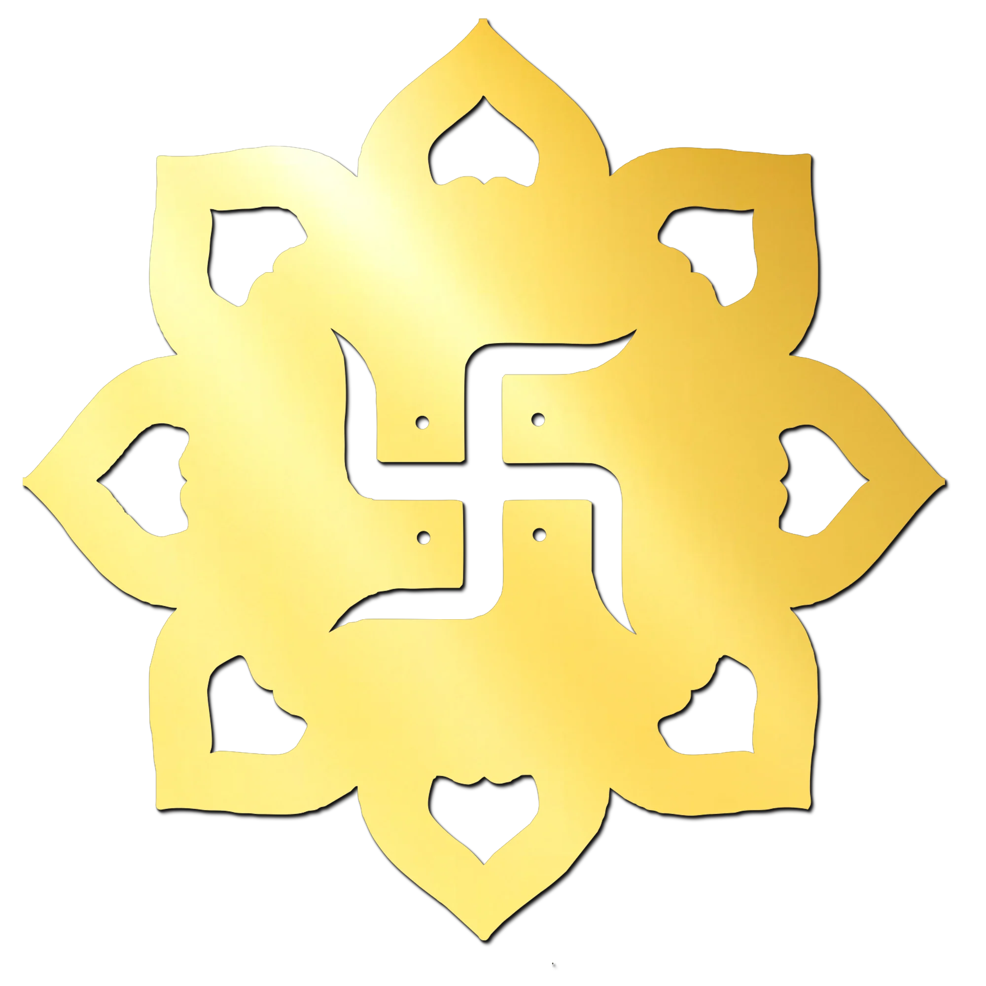 Beautiful Swastika Golden Acrylic Cutout Design for Resin Art / Art and Craft