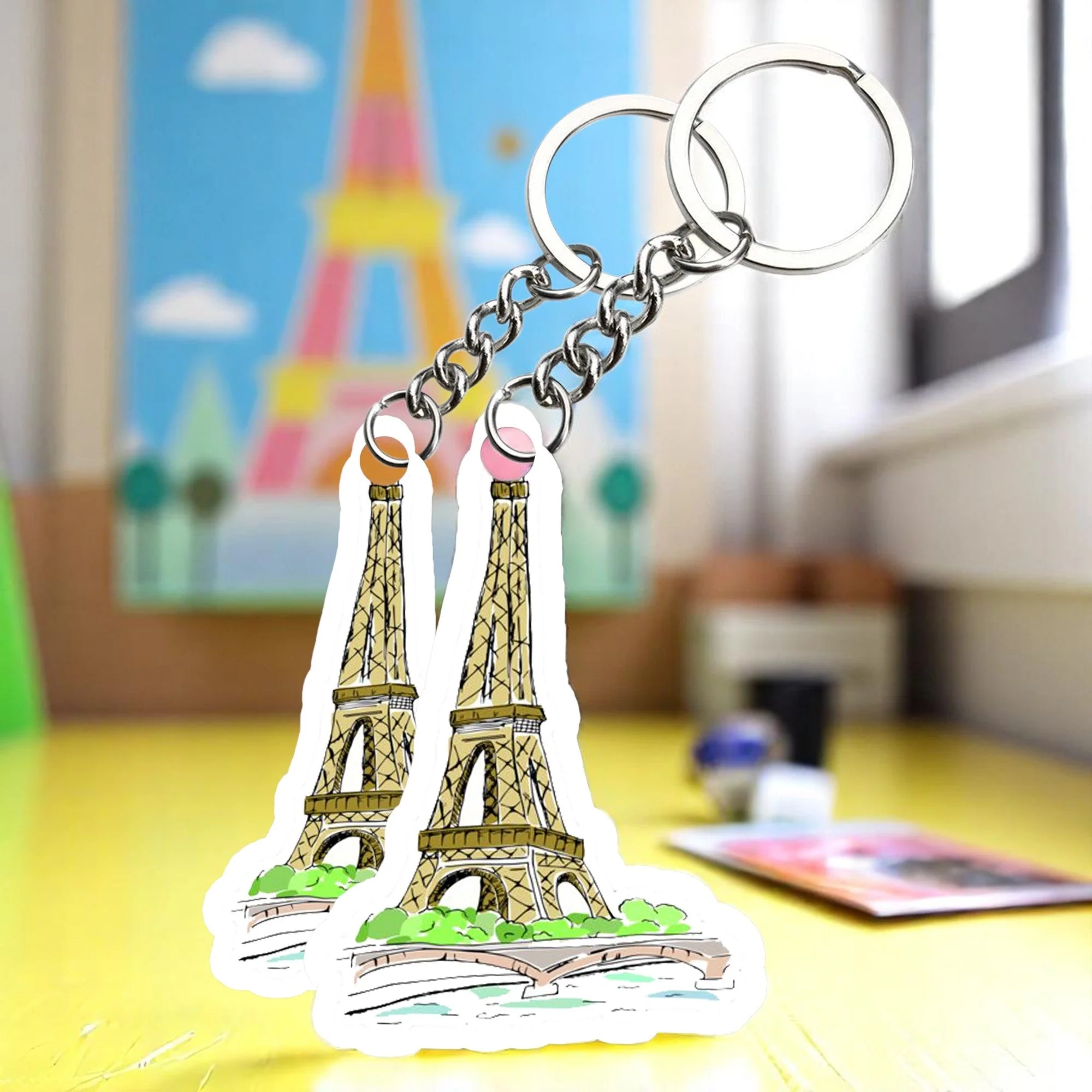 Best Paris city Key chain ( Set of 2 )