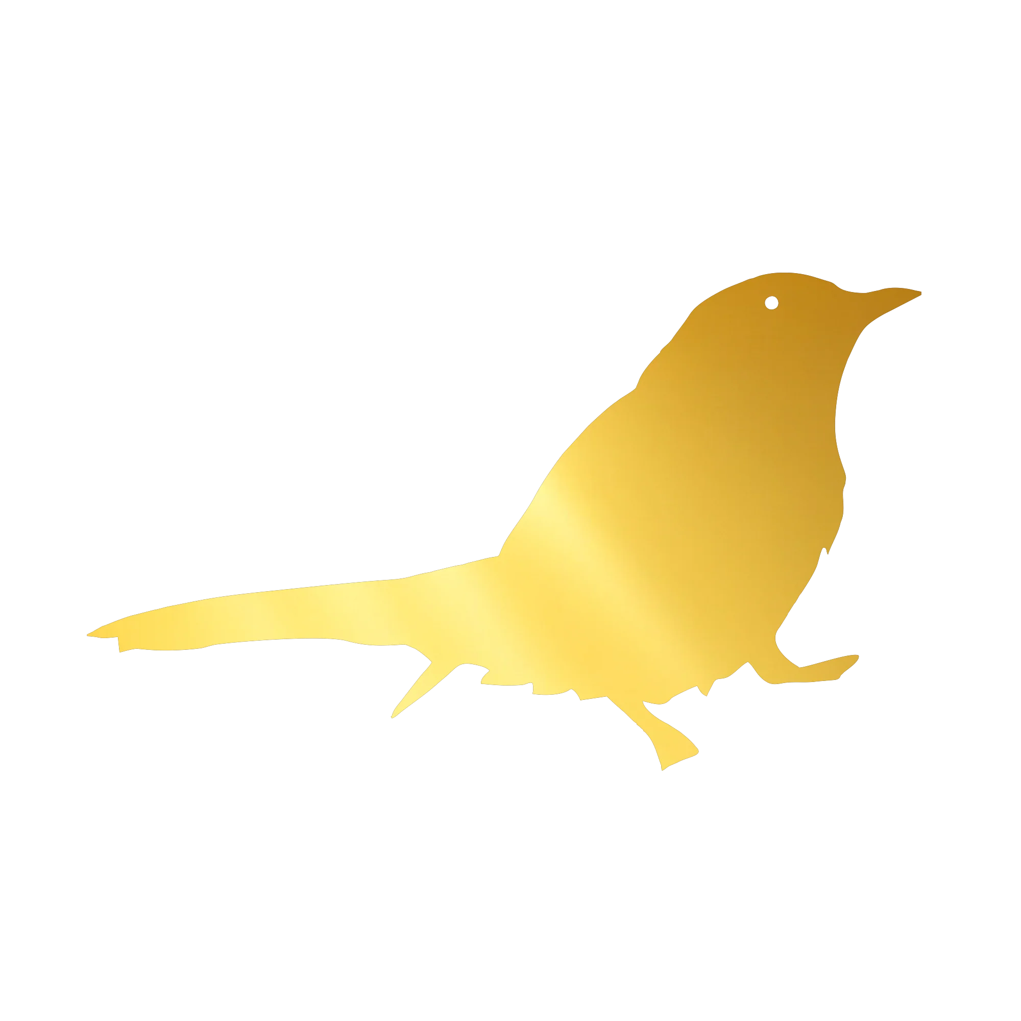 Bird 2 Golden Acrylic Cutout for Resin Art / Art and Craft
