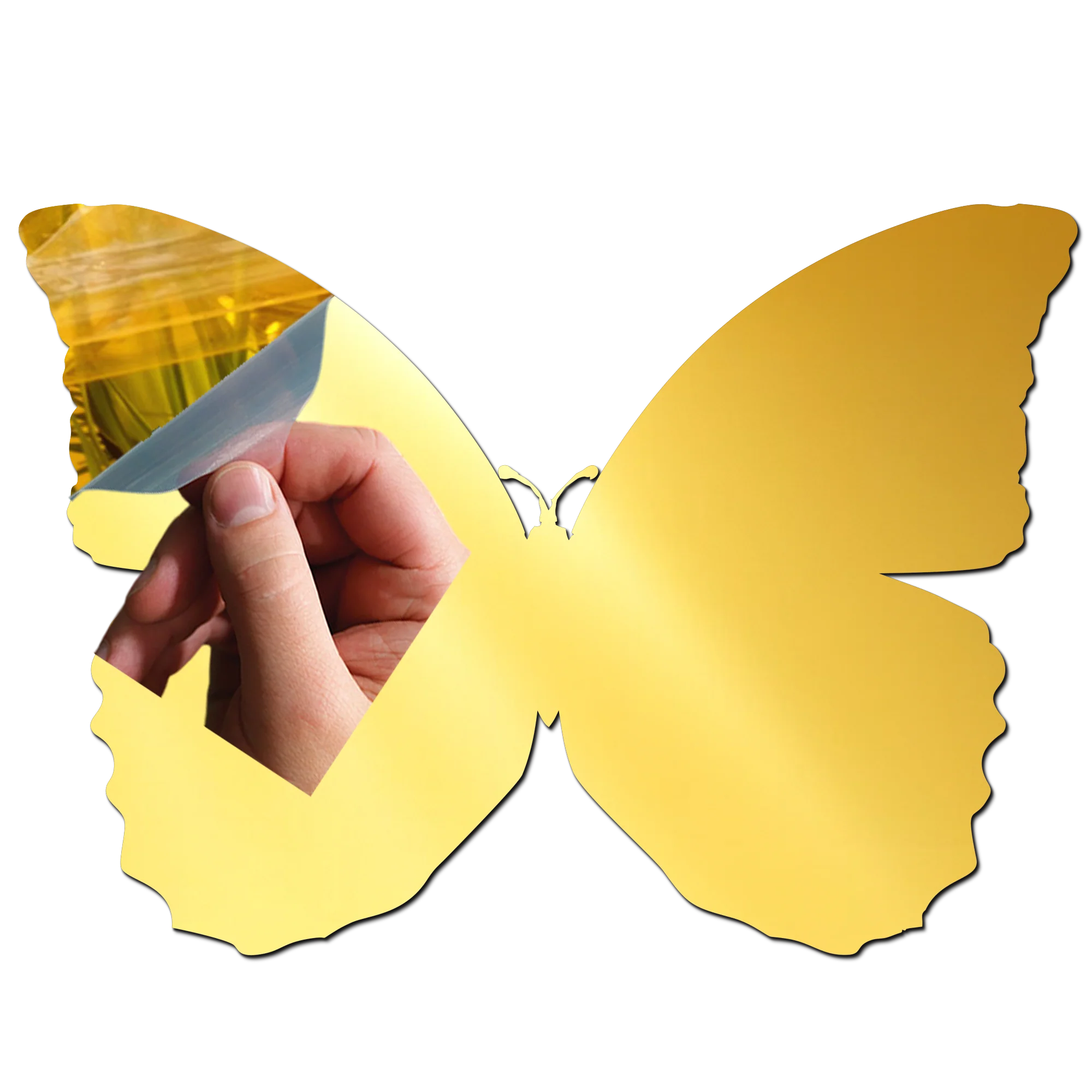 Butterfly 2 Golden Acrylic Cutout for Resin Art / Art and Craft