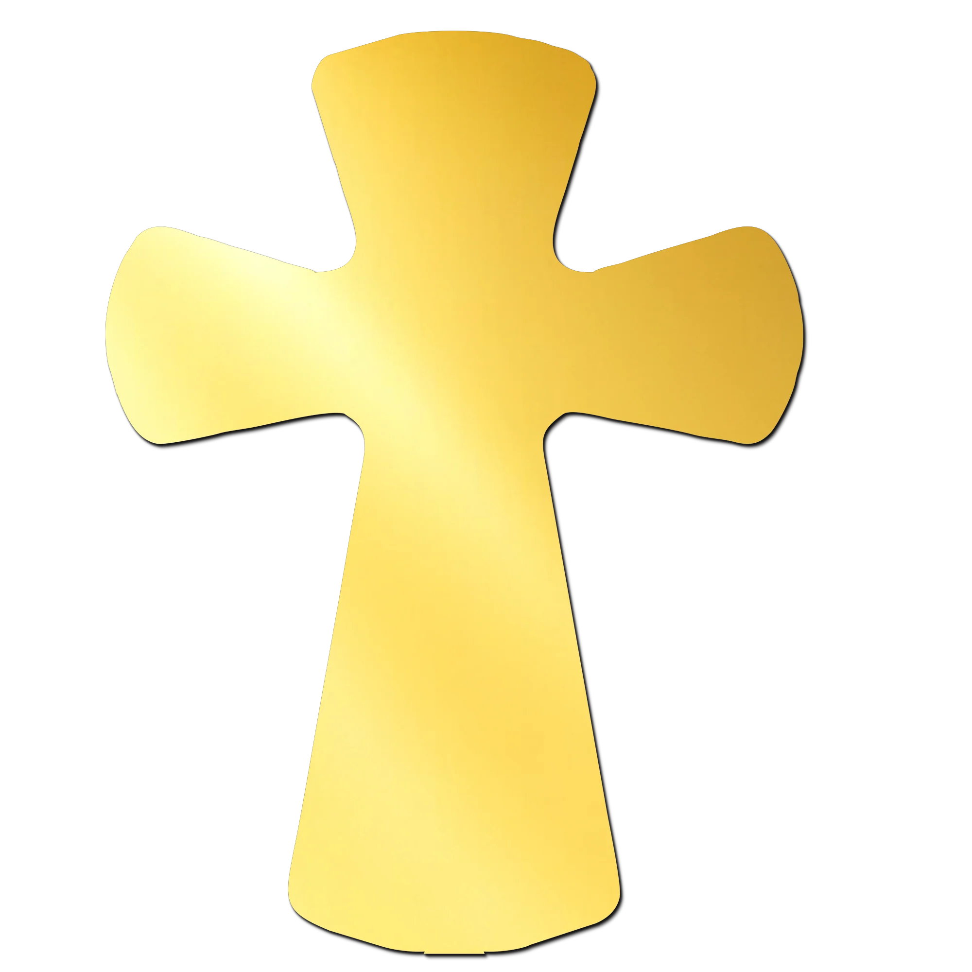 Christian Cross Golden Acrylic Cutout for Resin Art / Art and Craft