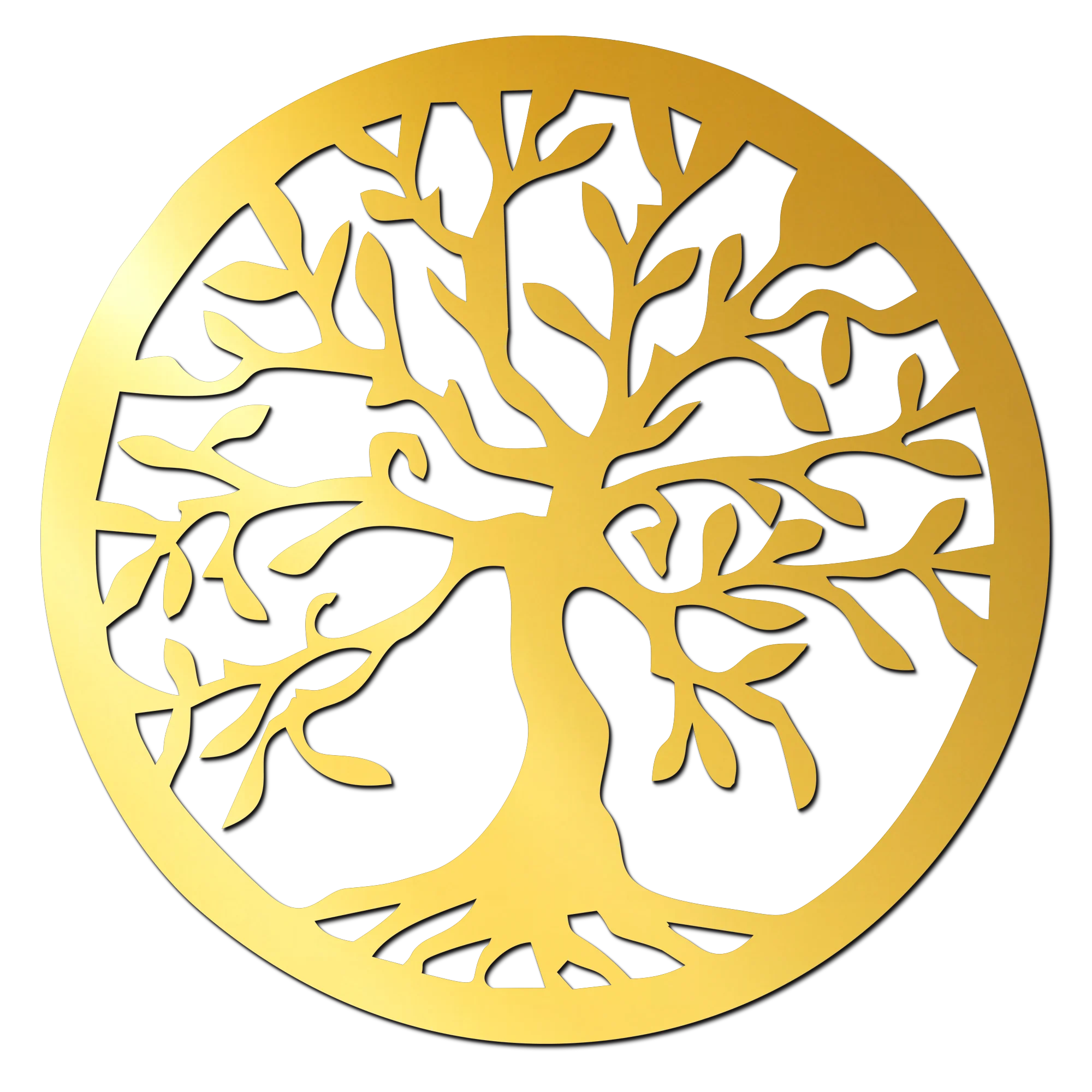 Circle Tree Golden Acrylic Cutout Design for Resin Art / Art and Craft