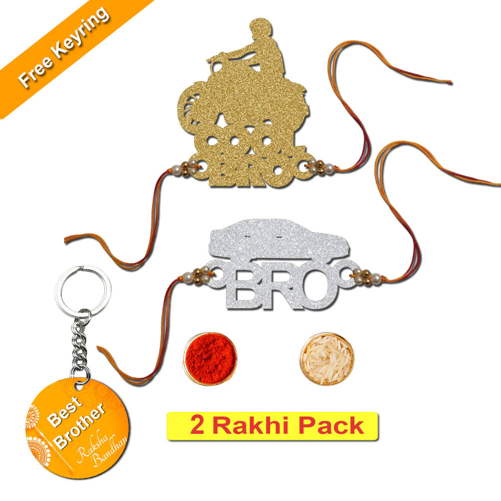 Combo Rakhi Set with Free Keychain for Rakshabandhan (Cool Bro )