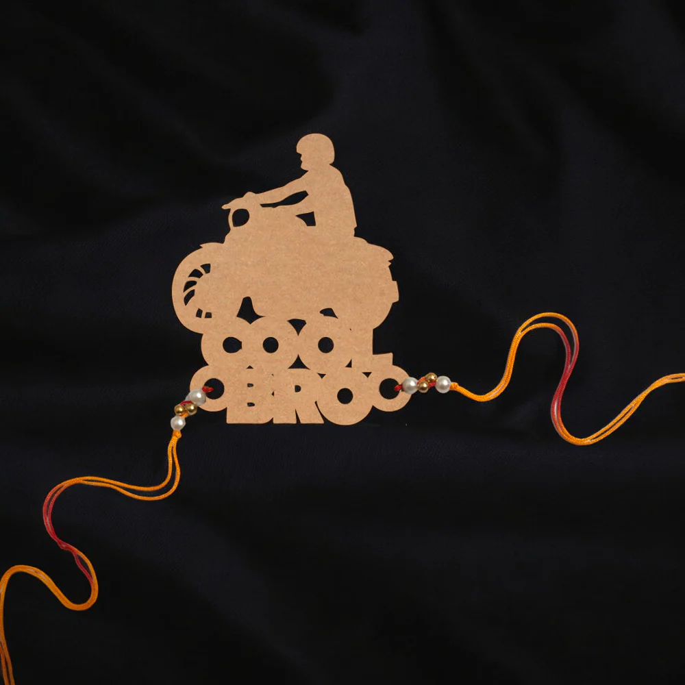 Cool Bro Wooden Rakhi ( Bike ) - Image 3
