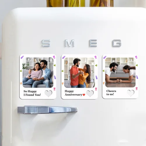 Custom Anniversary Fridge Magnet Set - Trio - Image 3