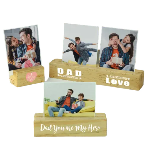 Customized Block Photo Frames for Dad - Set of 4 - Image 6