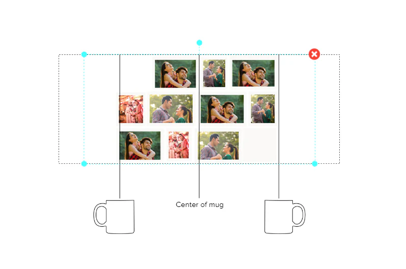 Customized Coffee Mug - Add Your Own Photo -10 Photo Frame Pattern - Image 4