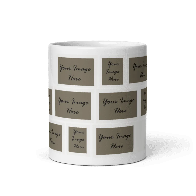 Customized Coffee Mug - Add Your Own Photo -10 Photo Frame Pattern - Image 5