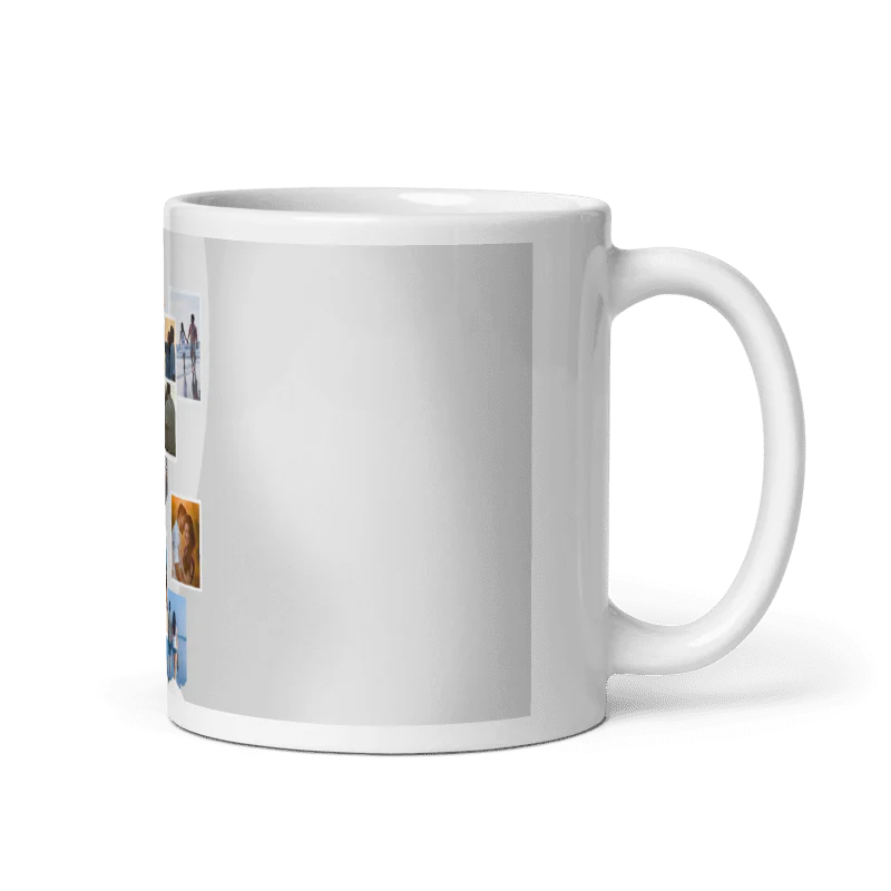 Customized Coffee Mug - Add Your Own Photo -10 Photo Frame Pattern - Image 3