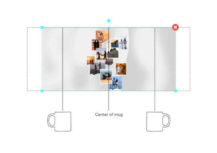 Customized Coffee Mug - Add Your Own Photo -10 Photo Frame Pattern - Image 4