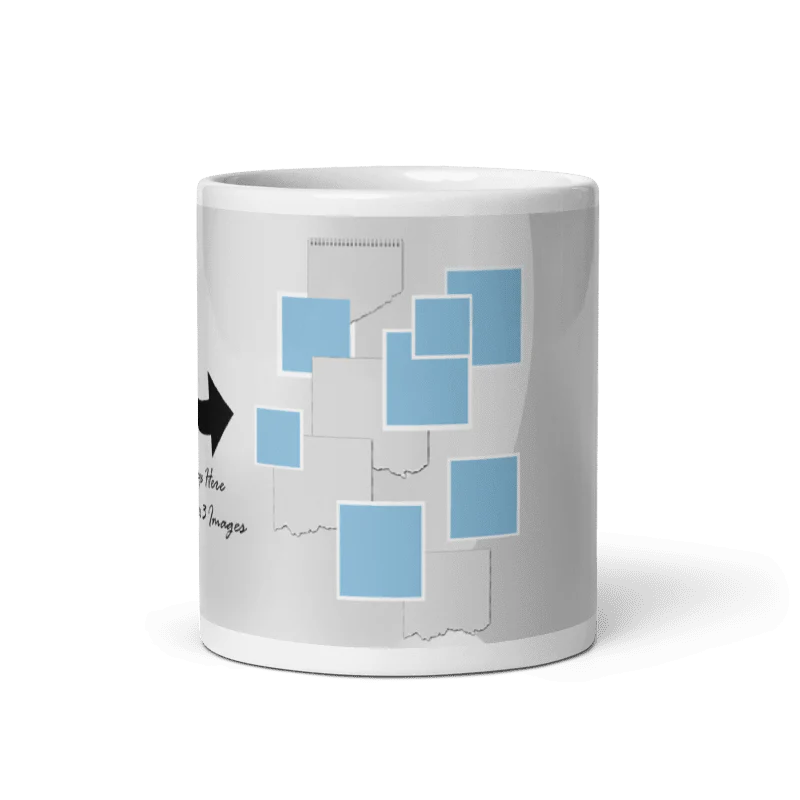 Customized Coffee Mug - Add Your Own Photo -10 Photo Frame Pattern - Image 5