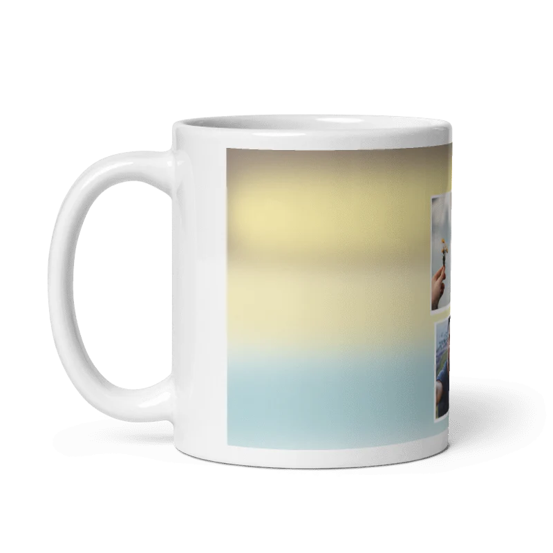 Customized Coffee Mug - Add Your Own Photo -3 Photo Frame Pattern - Image 2