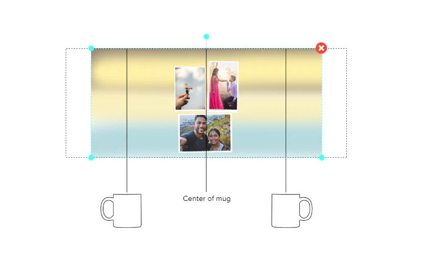 Customized Coffee Mug - Add Your Own Photo -3 Photo Frame Pattern - Image 4