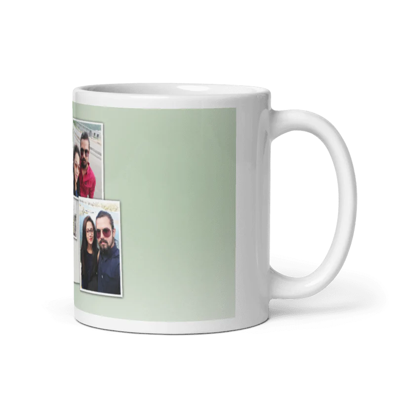 Customized Coffee Mug - Add Your Own Photo -3 Photo Frame Pattern - Image 3