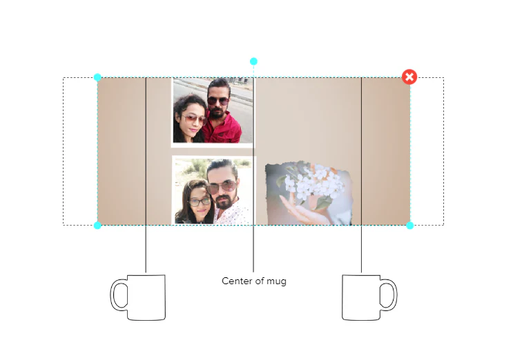 Customized Coffee Mug - Add Your Own Photo -3 Photo Frame Pattern - Image 4