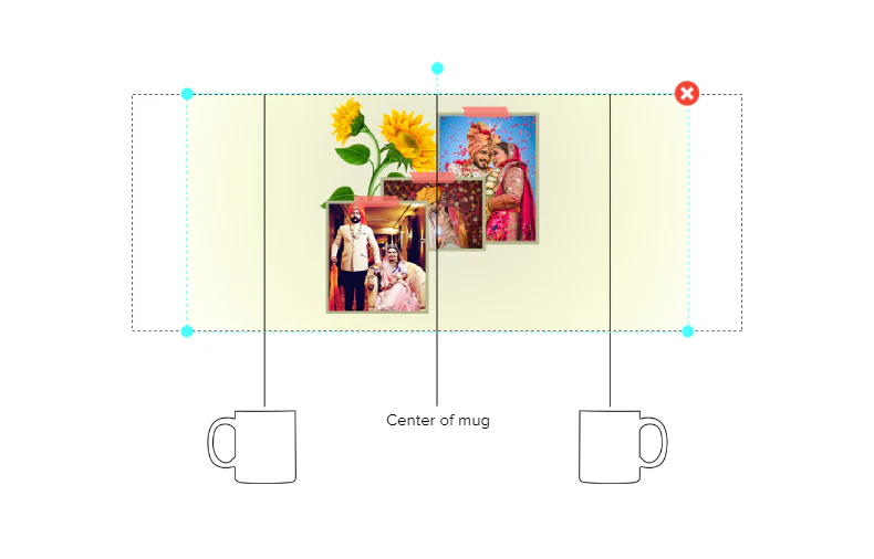 Customized Coffee Mug - Add Your Own Photo -3 Photo Frame Pattern - Image 3