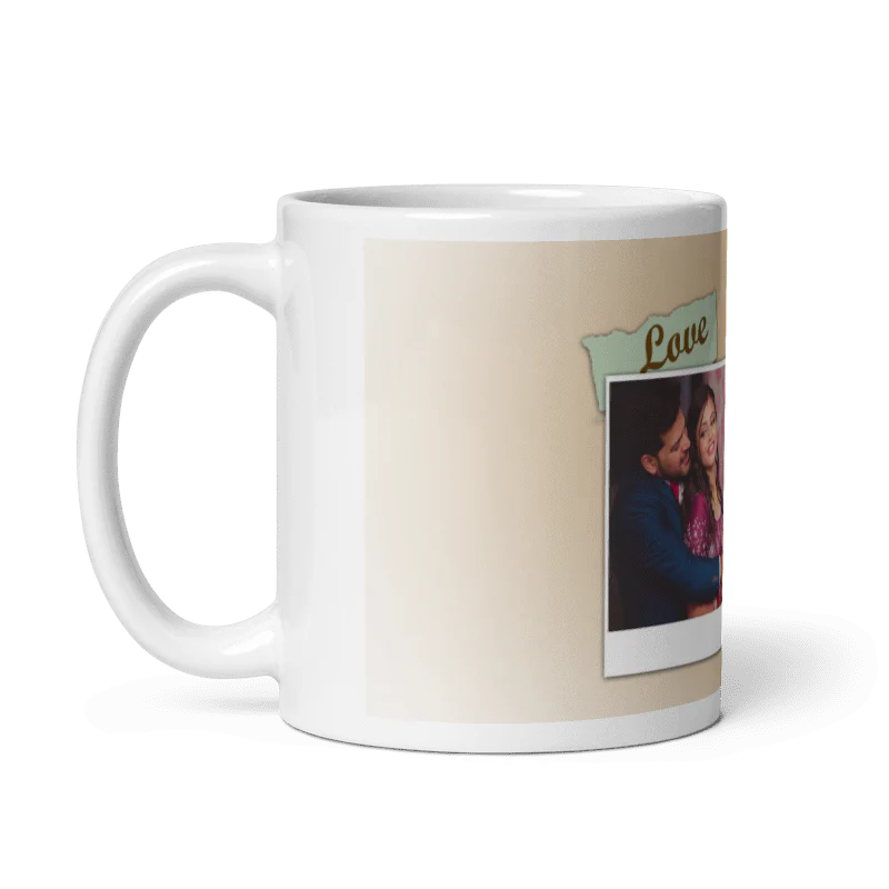 Customized Coffee Mug - Add Your Own Photo -3 Photo Frame Pattern - Image 2