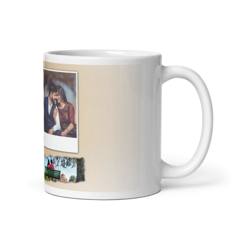 Customized Coffee Mug - Add Your Own Photo -3 Photo Frame Pattern - Image 3