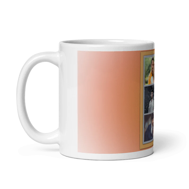 Customized Coffee Mug - Add Your Own Photo -3 Photo Frame Pattern - Image 2
