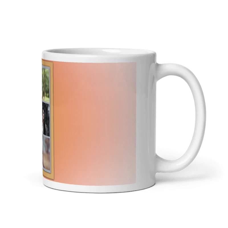 Customized Coffee Mug - Add Your Own Photo -3 Photo Frame Pattern - Image 3